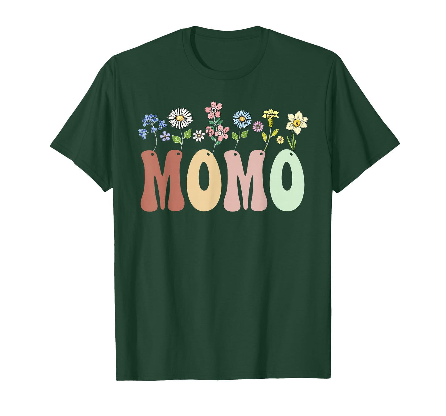 Momo Gifts Women Wildflower Floral Design Momo T-Shirt