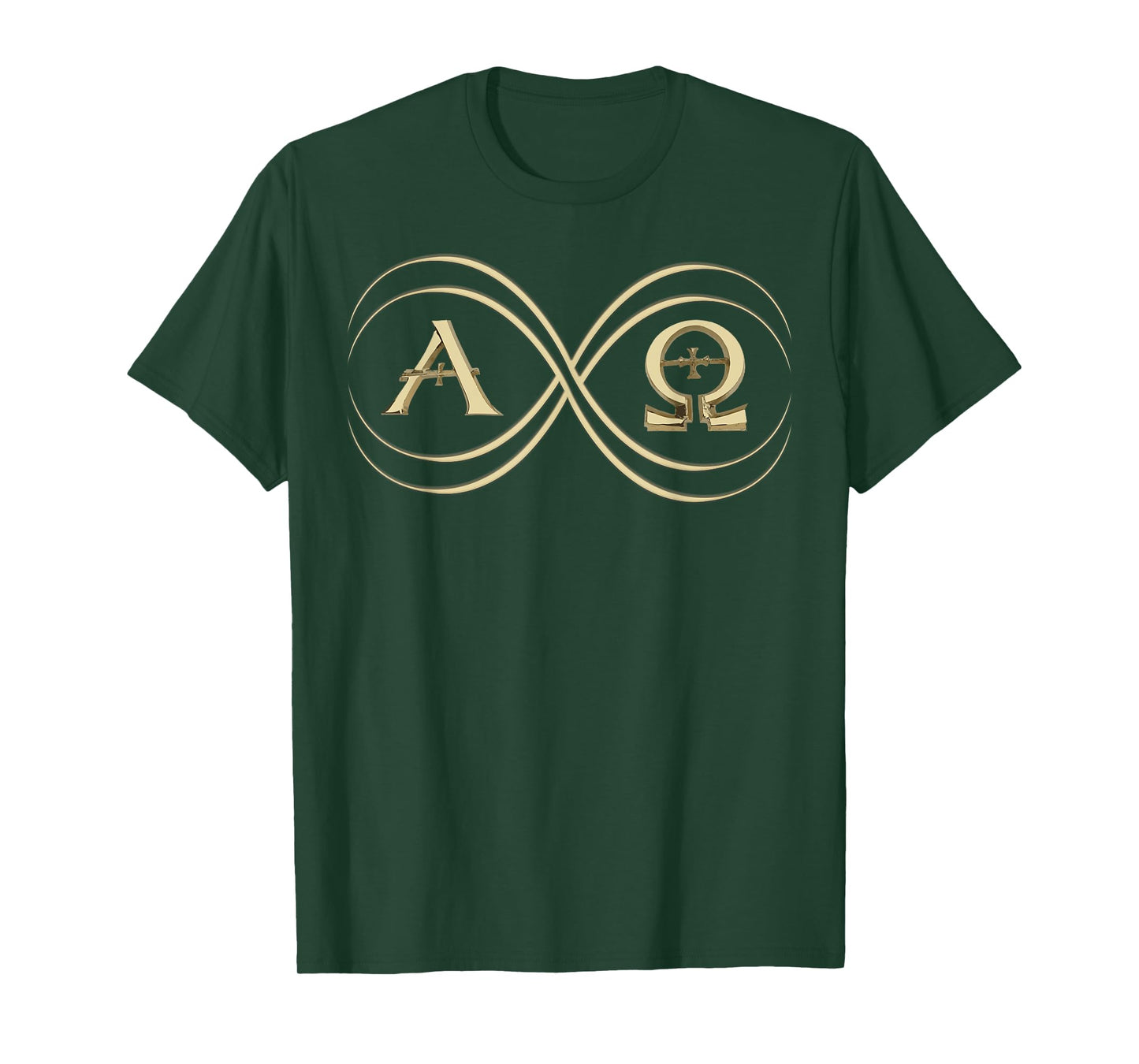 Infinity Symbol Alpha and Omega Alphabet Greek God Symbol T-Shirt