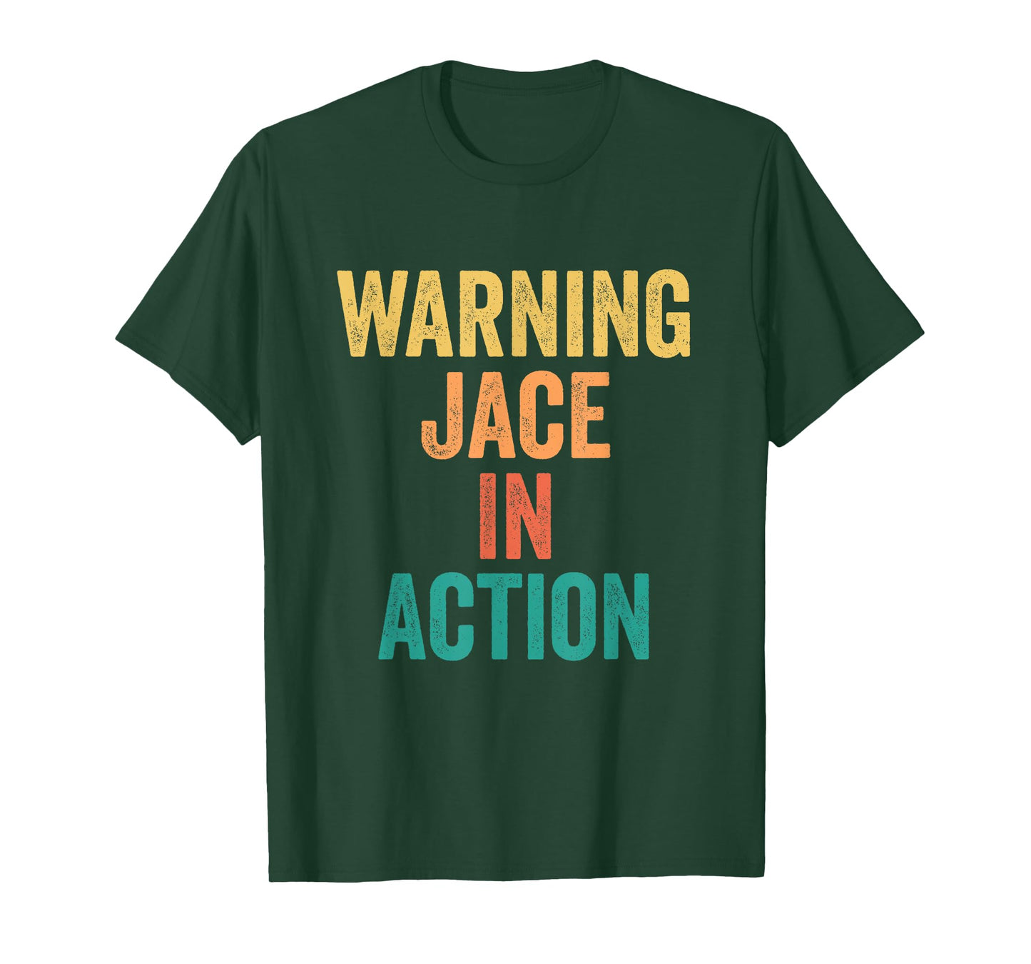 Warning Jace In Action Funny Custom Name For Boys T-Shirt