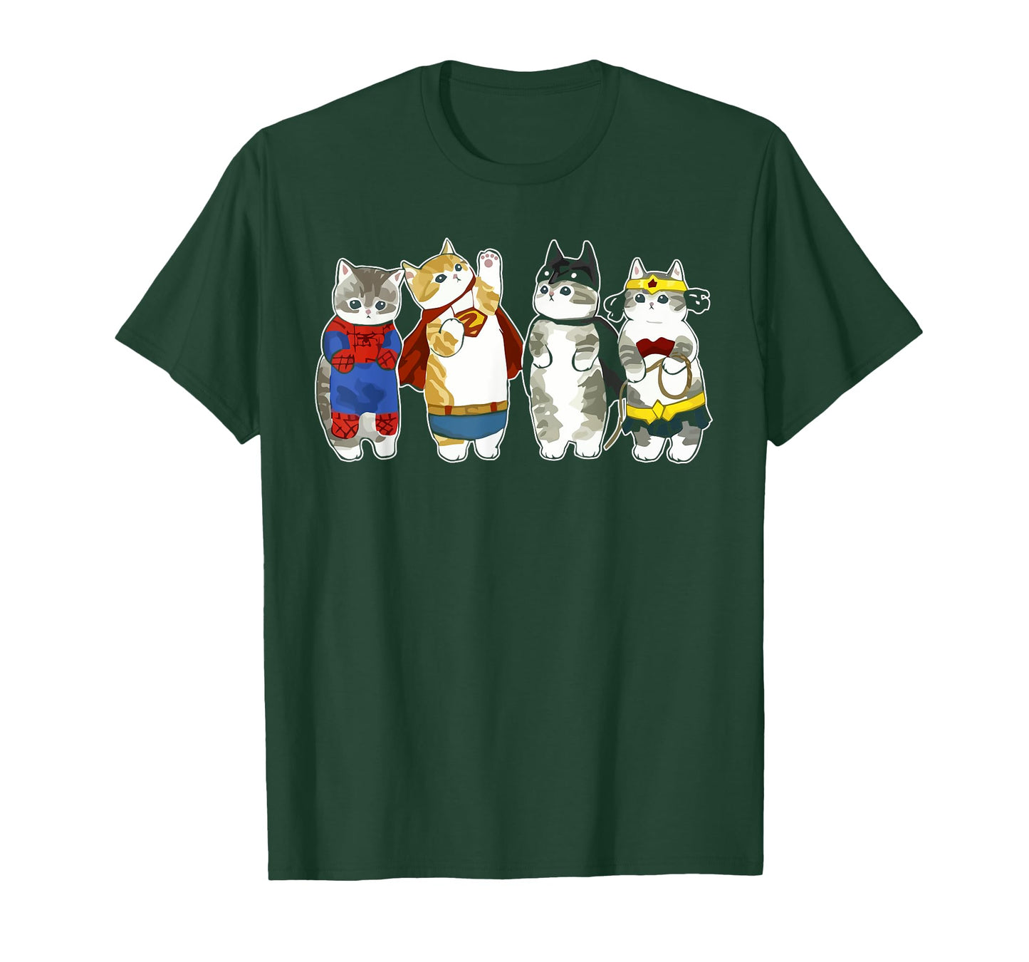Superhero Cats Kitten Kitty Cats Lover Super Kitten Funny T-Shirt