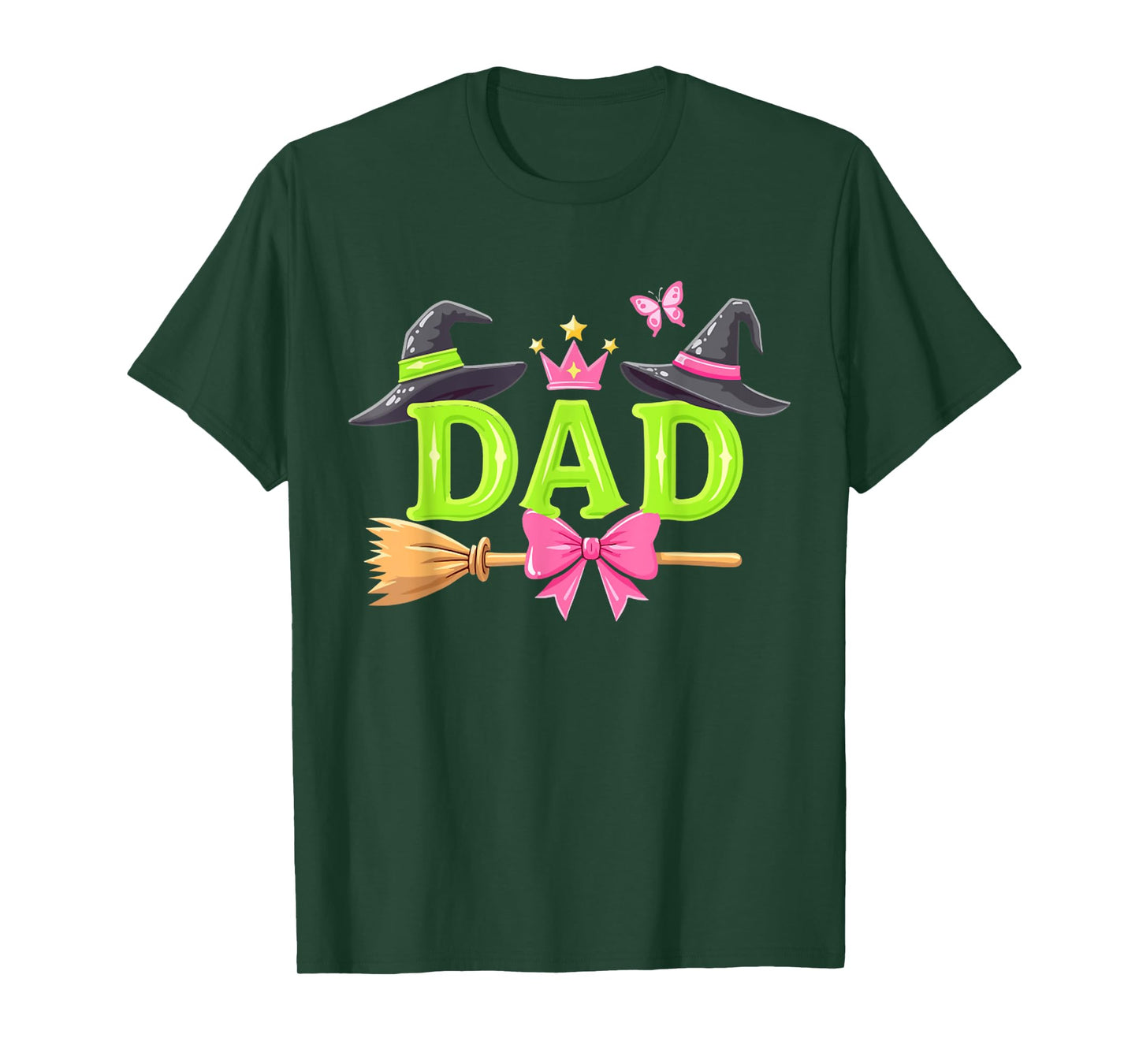 Dad Of The Birthday Girl Witch Family Party Decorations T-Shirt
