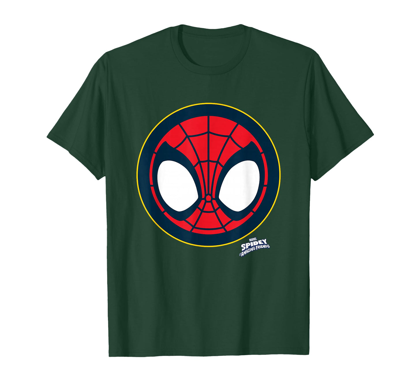 Marvel Spidey And His Amazing Friends Spidey Face Emblem T-Shirt