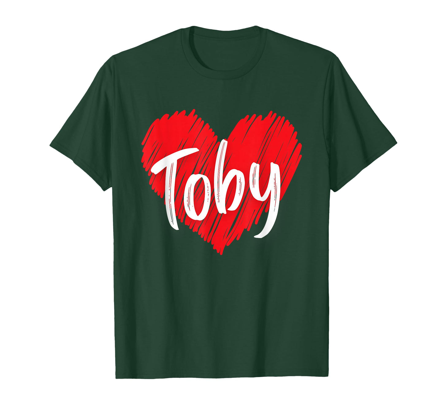 I Love Toby Heart Personalized Name Toby T-Shirt
