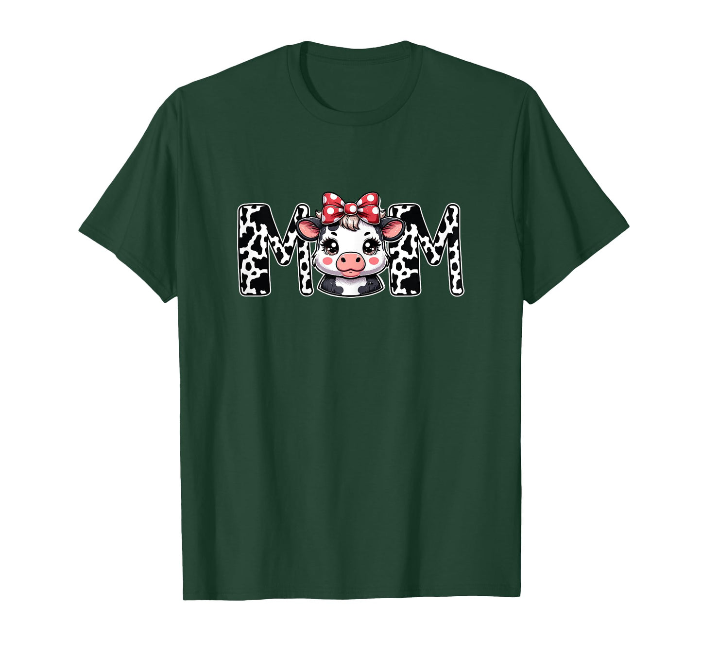 Mom Cow Print Mama Mommy Cow Pattern Mother's Day T-Shirt