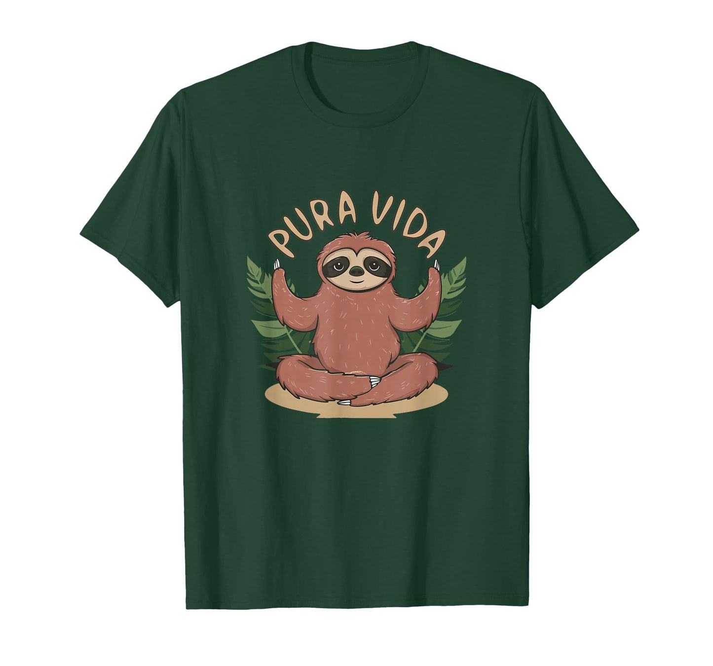 Pura Vida Costa Rica Yogi Sloth Meditation - Costa Rican T-Shirt