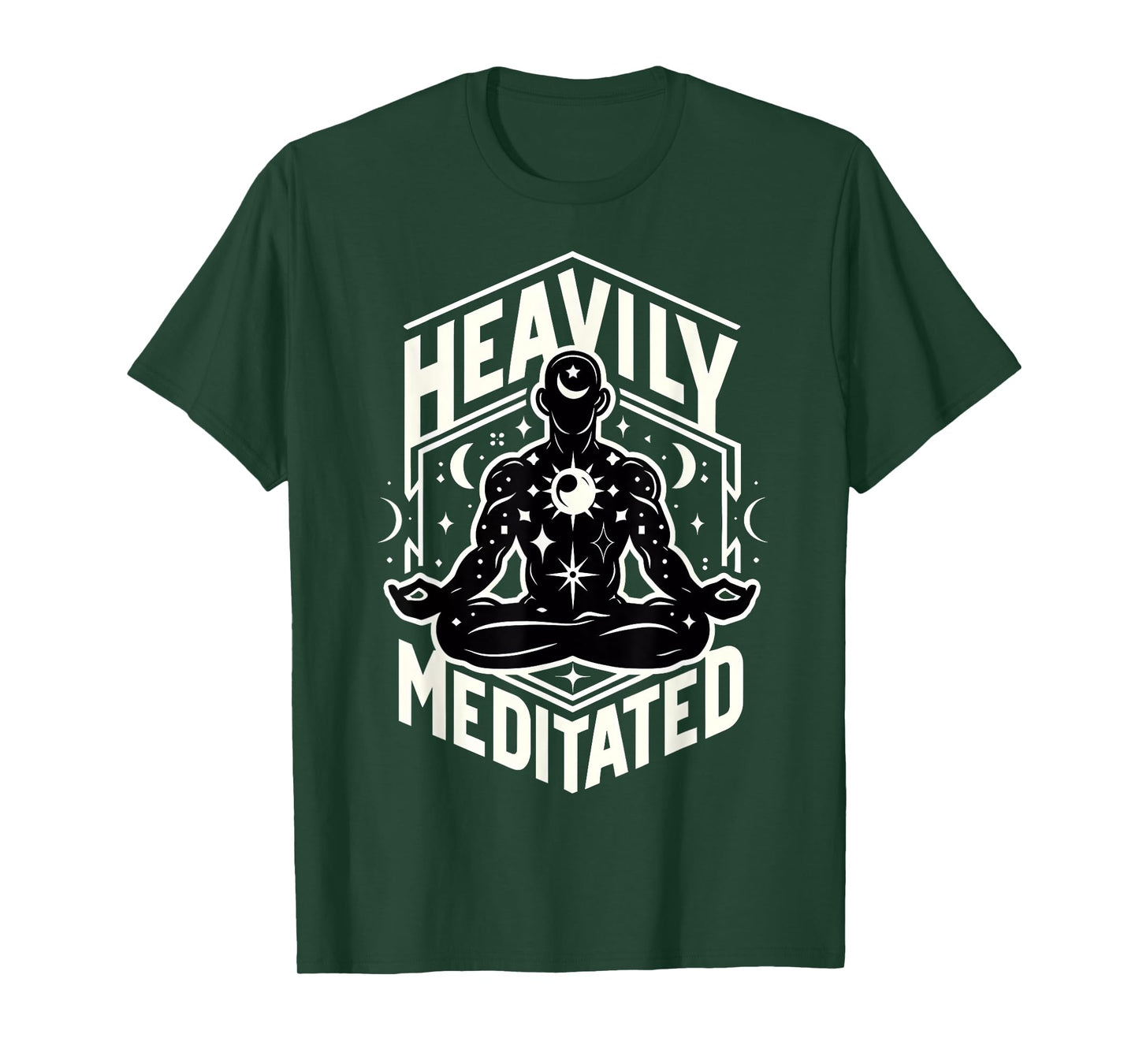 Heavily Meditated Funny Men's Meditation Mindfulness Yoga T-Shirt