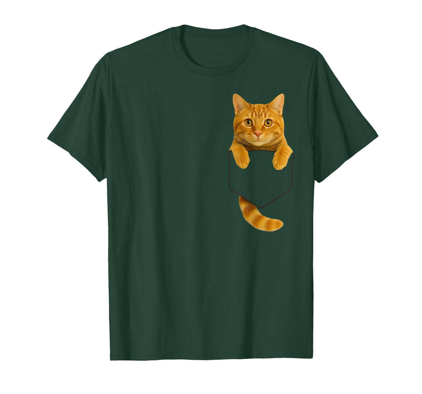 Cute Tabby Cat Pocket Funny Gifts Cat Mom Cat Dad Cat Lover T-Shirt