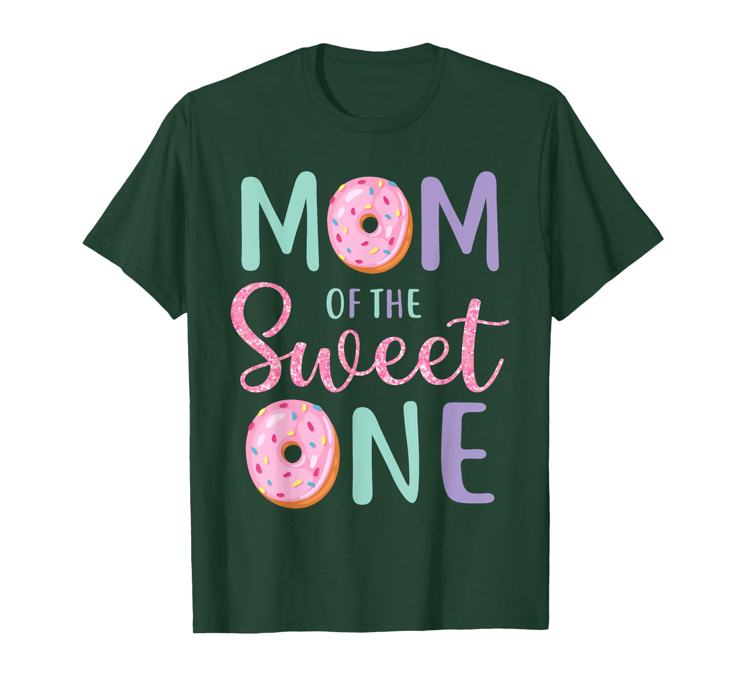 Mom of The Sweet One First Birthday Matching Family Donut T-Shirt