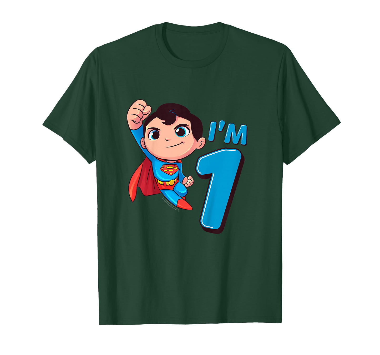 Kids Superman 1st Birthday Cute I'm 1 T-Shirt