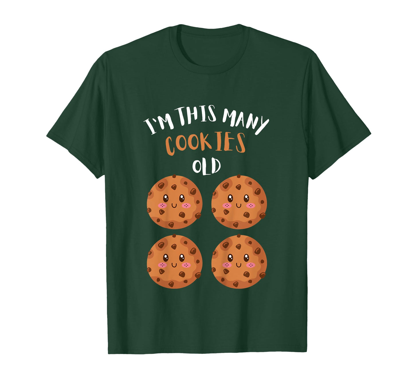 Kids I'm This Many Cookies Old Cookie 4th Birthday 4 Years Old T-Shirt