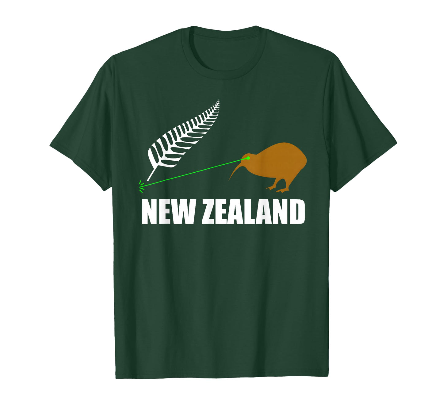 Laser Kiwi Flag New Zealand Flag T-Shirt