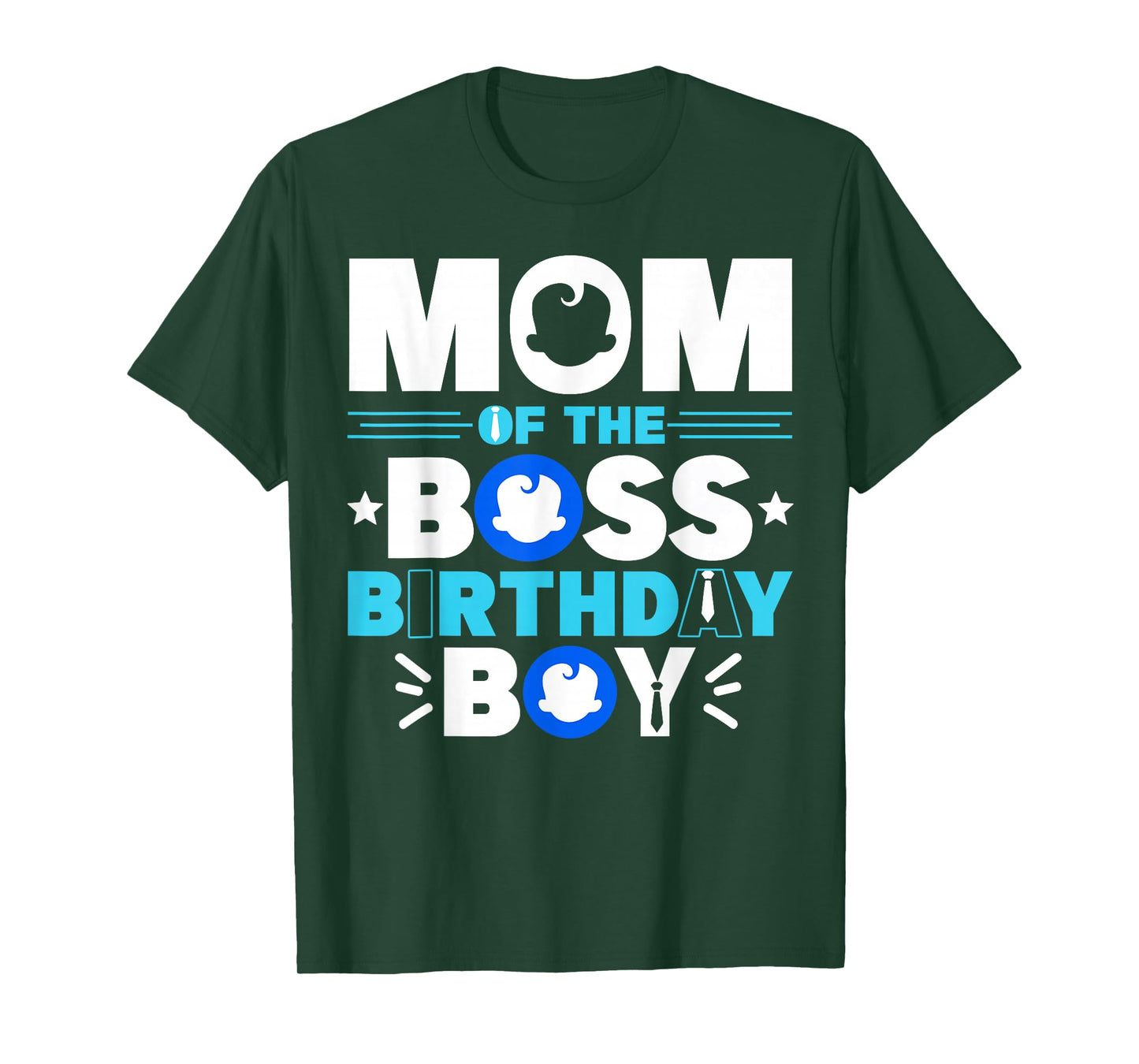 Mom Of The Boss Birthday Boy Baby Decor Family Matching T-Shirt