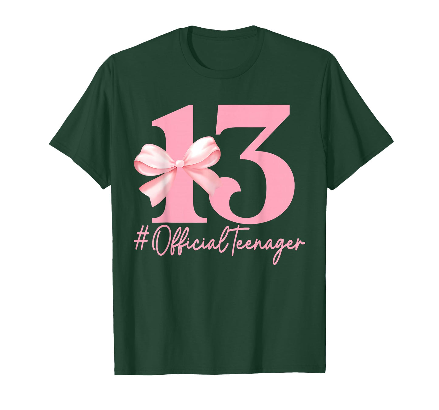 Birthday Girl Pink Coquette Bow 13 Year Old Aesthetic Girly T-Shirt