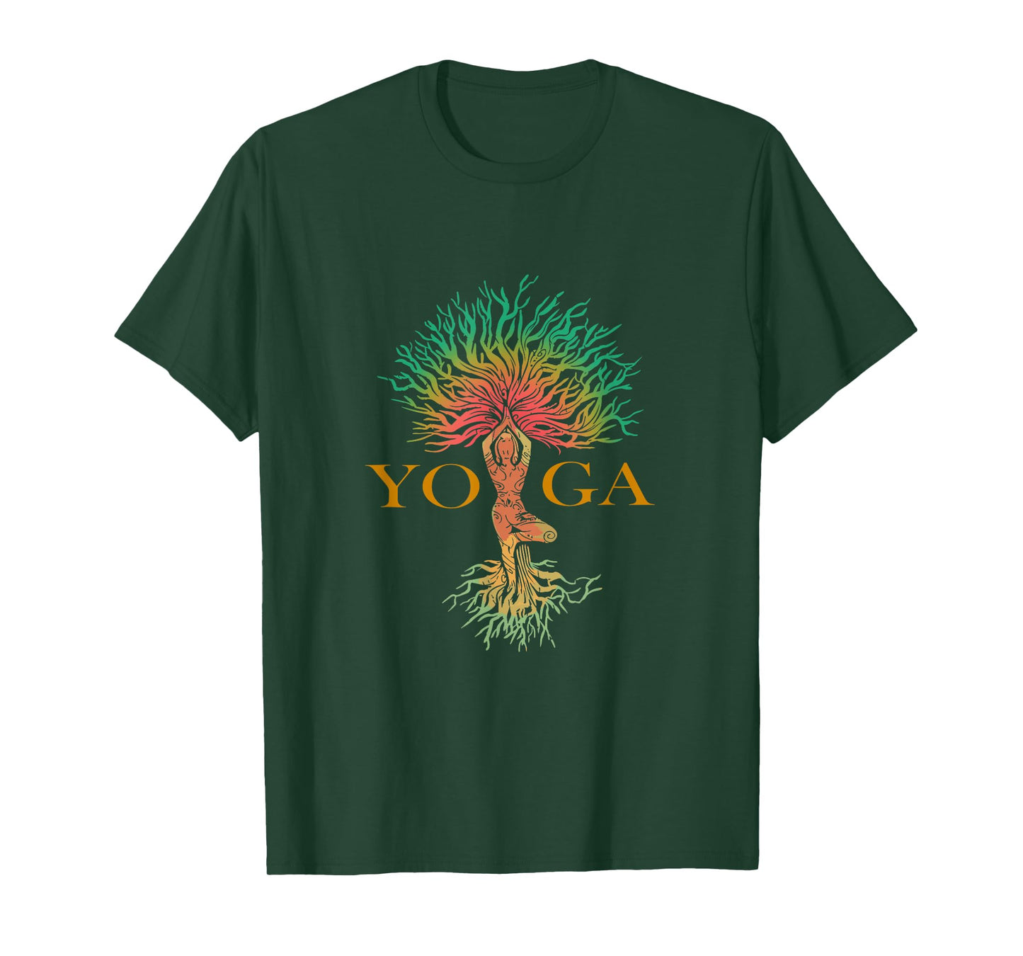 Tree of Life with Woman Yoga T-Shirt Chakra Haka Yoga T-Shirt