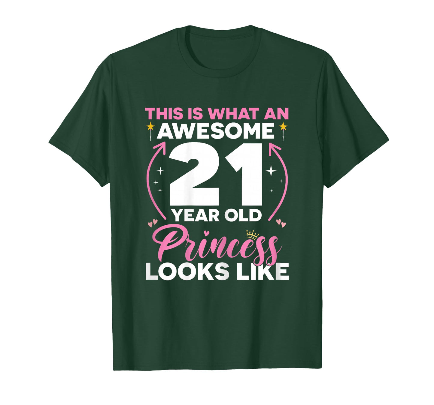 21 Birthday Decorations Women Girl Her BDay 21st Birthday T-Shirt