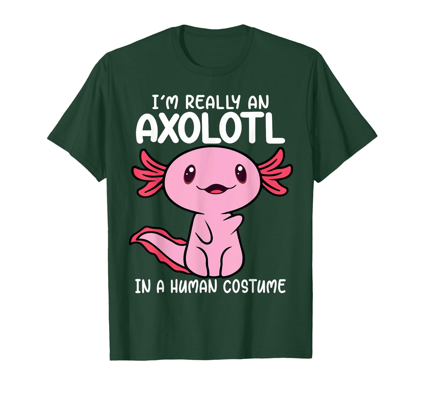 I'm Really an Axolotl in a Human Costume Kids Halloween T-Shirt