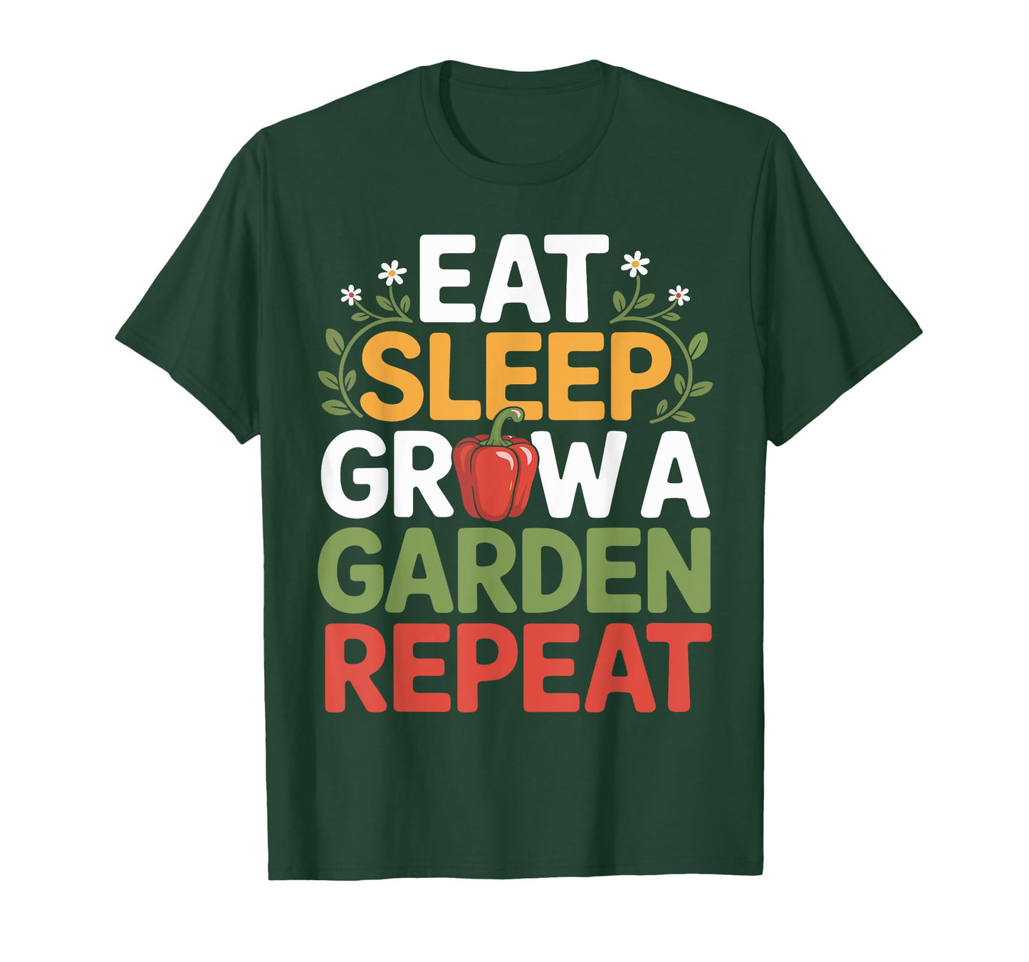 Funny Game Eat Sleep Grow A Garden Repeat Gamer Design T-Shirt