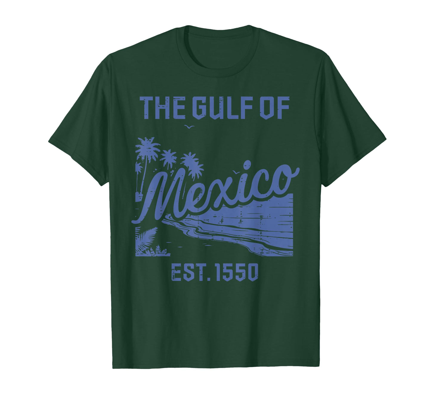 The Gulf Of Mexico Est 1550 Retro Tropical Women Men Kids T-Shirt