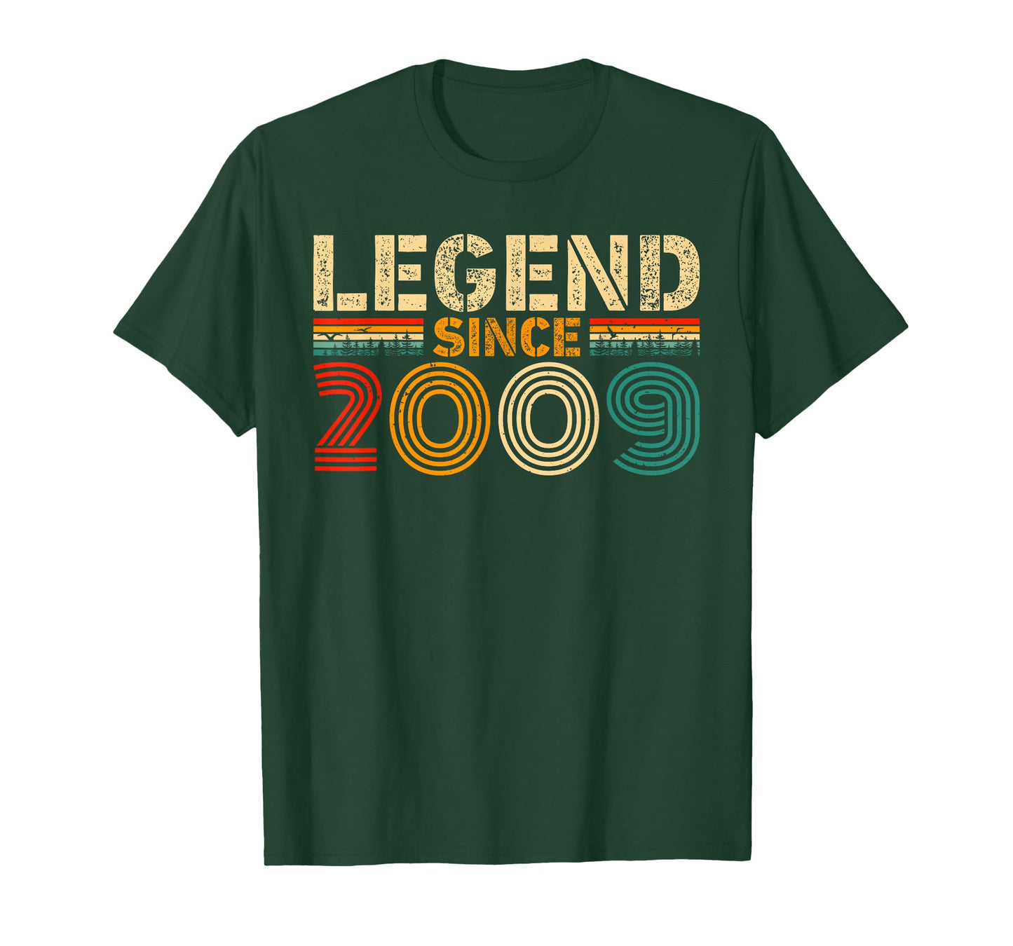 Legend Since 2009 Vintage Birthday Year 2009 Men Women Retro T-Shirt