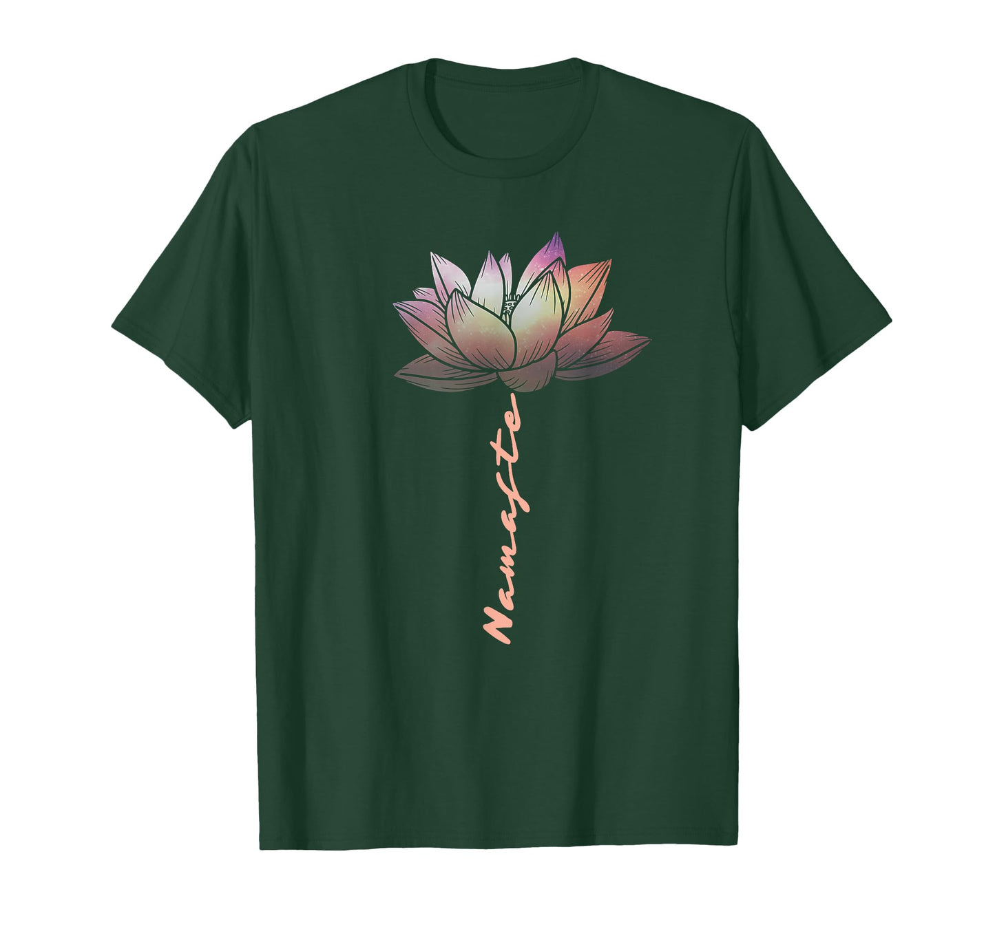 Lotus Fun Watercolor Namaste Lotus Flower Spiritual Yoga Med T-Shirt