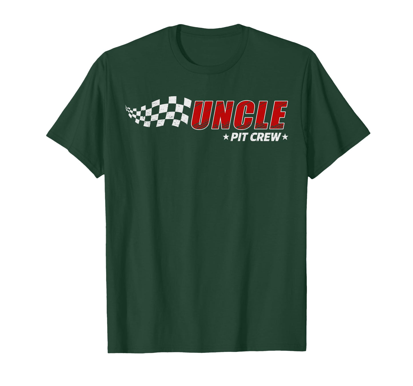 Uncle Pit Crew Race Car Birthday Family Matching Pit Crew T-Shirt