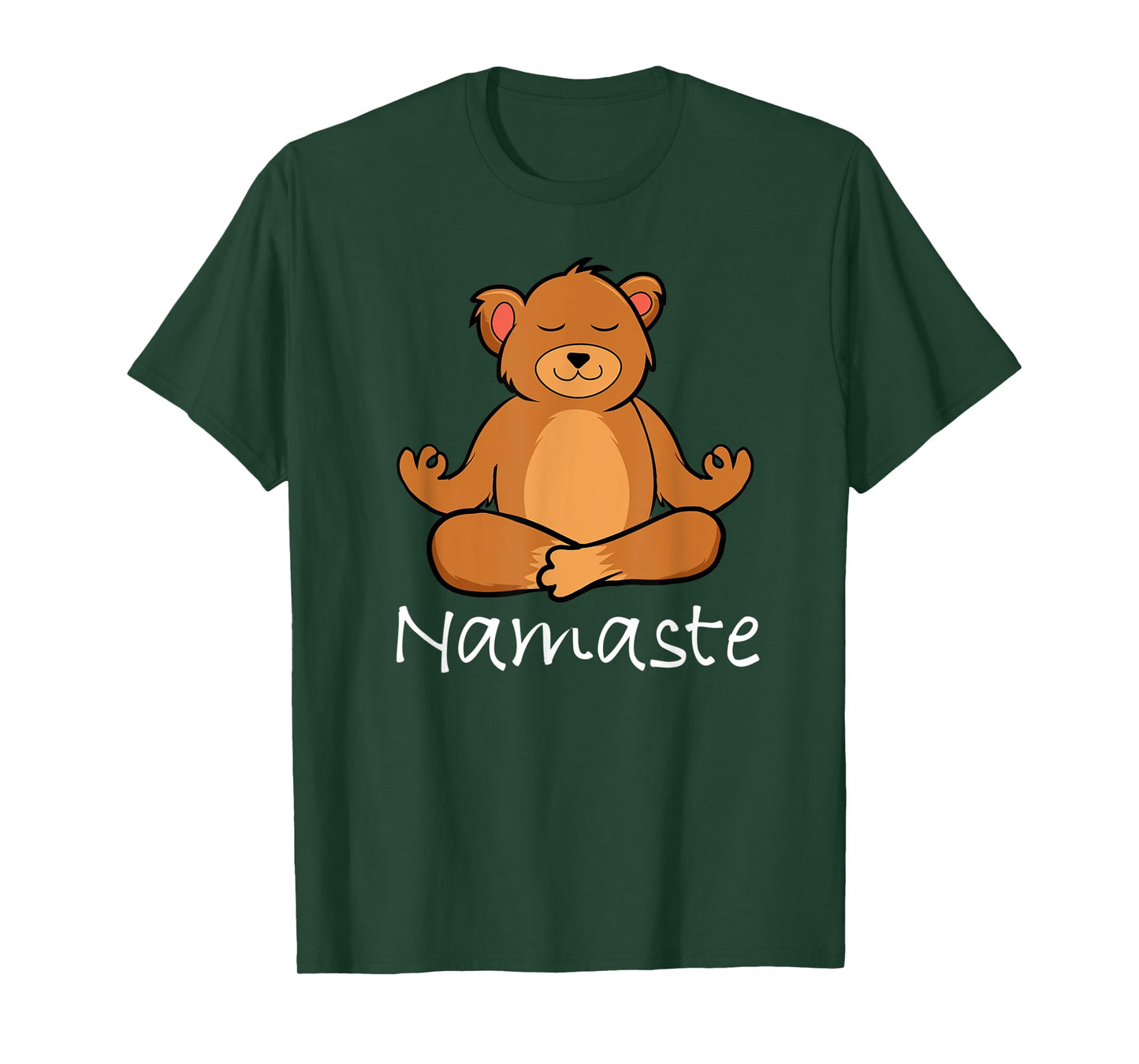 Adorable Cartoon Bear In Yoga Pose Or Meditating Namaste T-Shirt