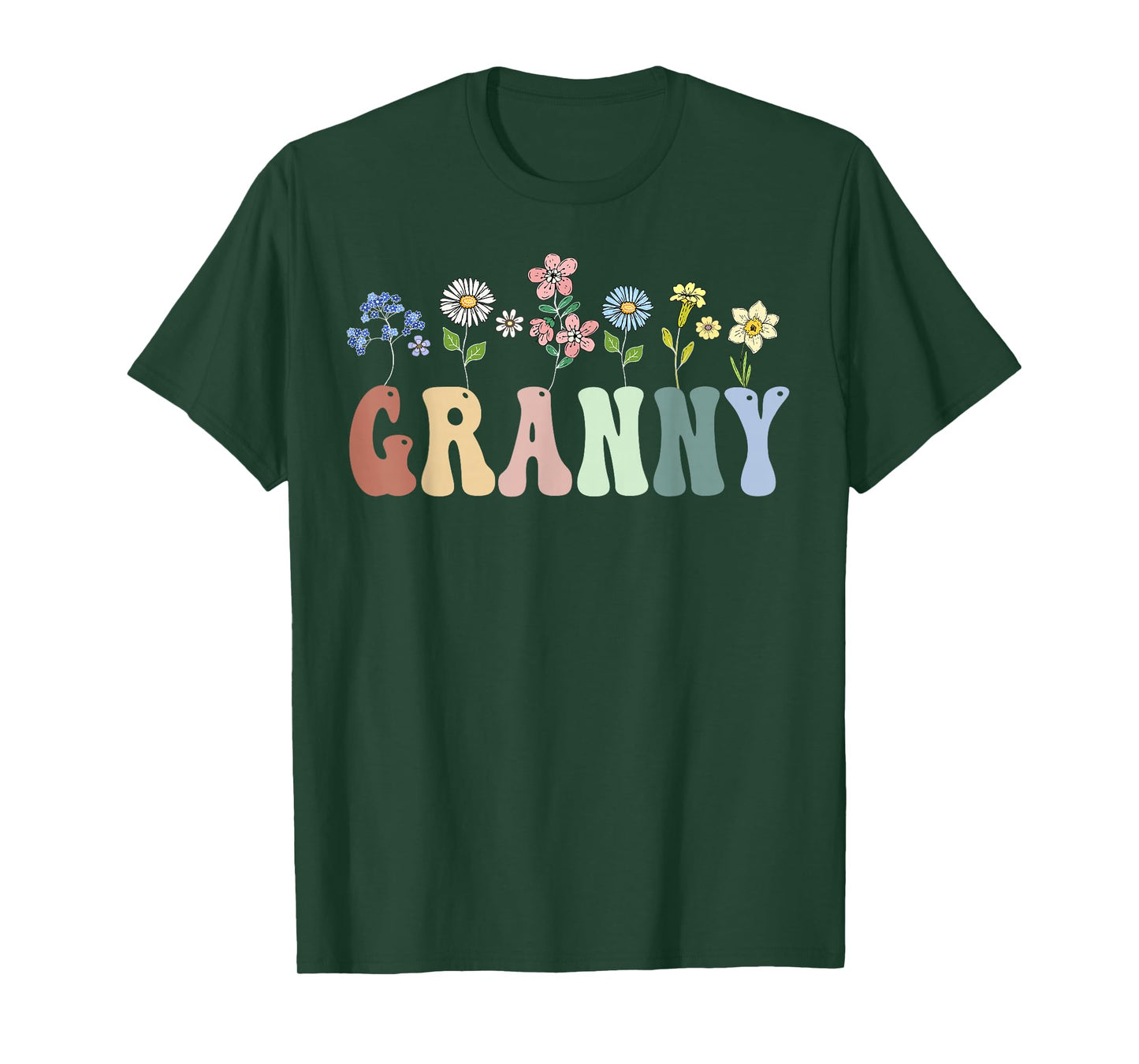 Granny Gifts Women Wildflower Floral Design Granny T-Shirt