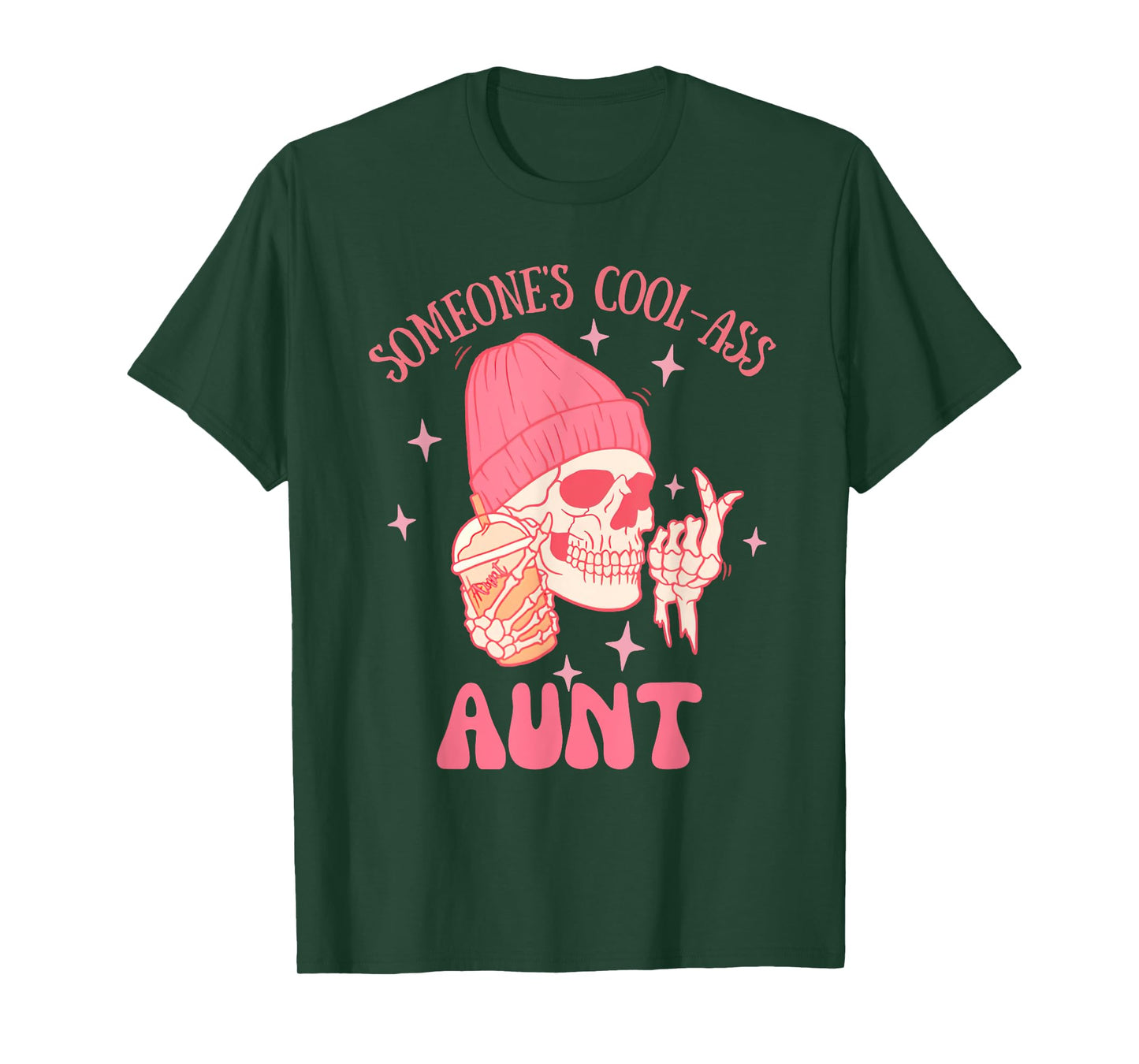 Someone's Cool Ass Aunt Cool Auntie Club Skull Skeleton T-Shirt