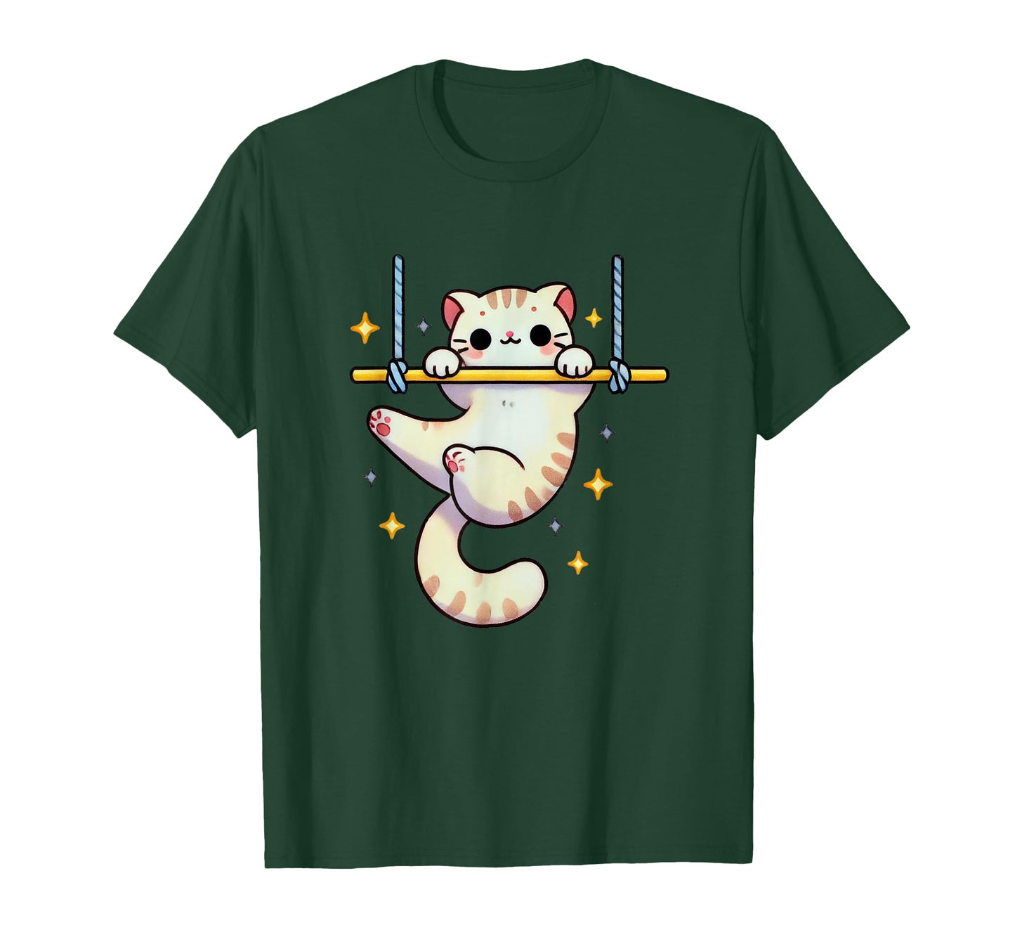 Hang In There Aerial Kitty Aerialist Cat Trapeze Men Women Kids T-Shirt