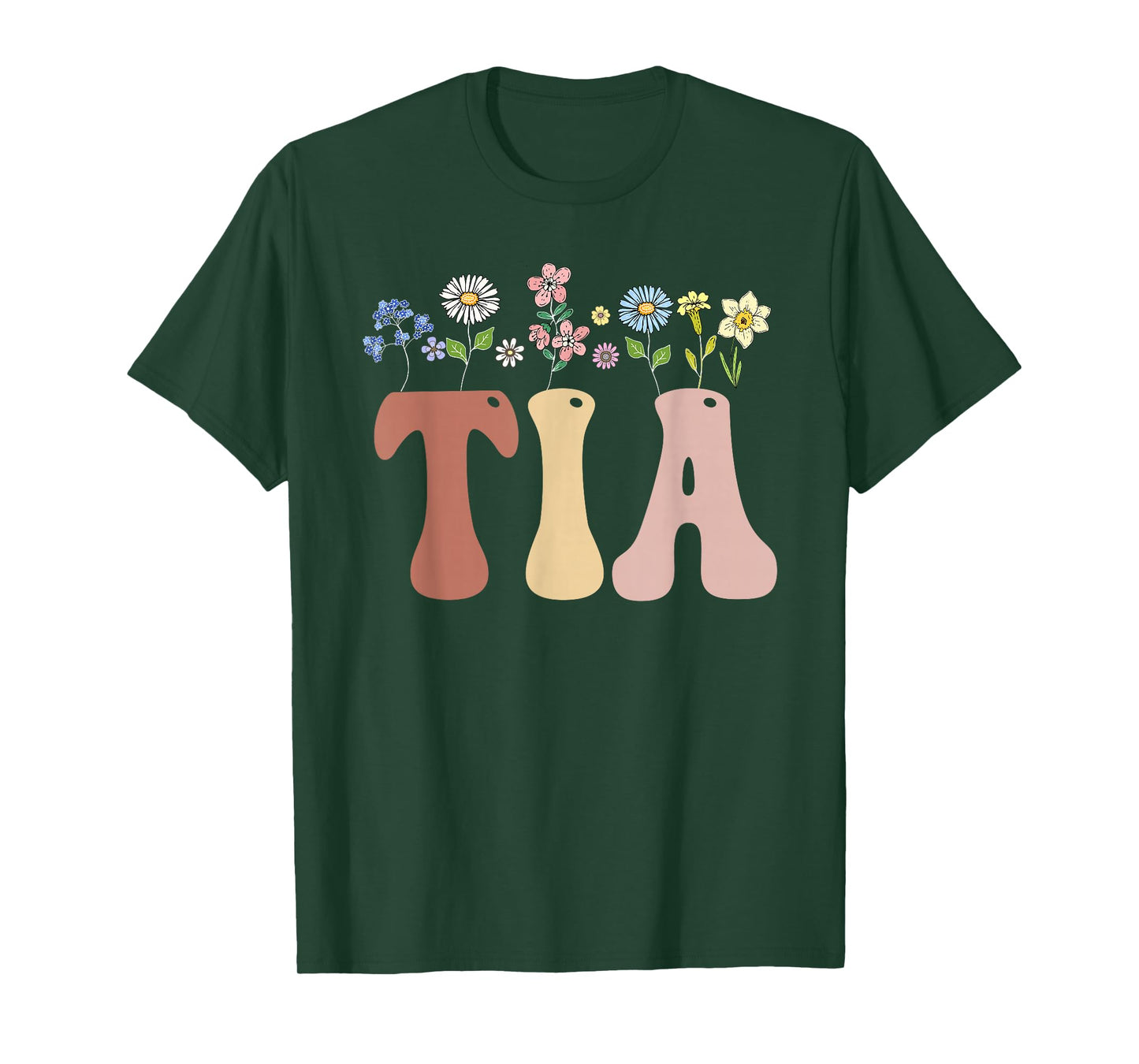 Tia Gifts Women Wildflower Floral Design Tia T-Shirt