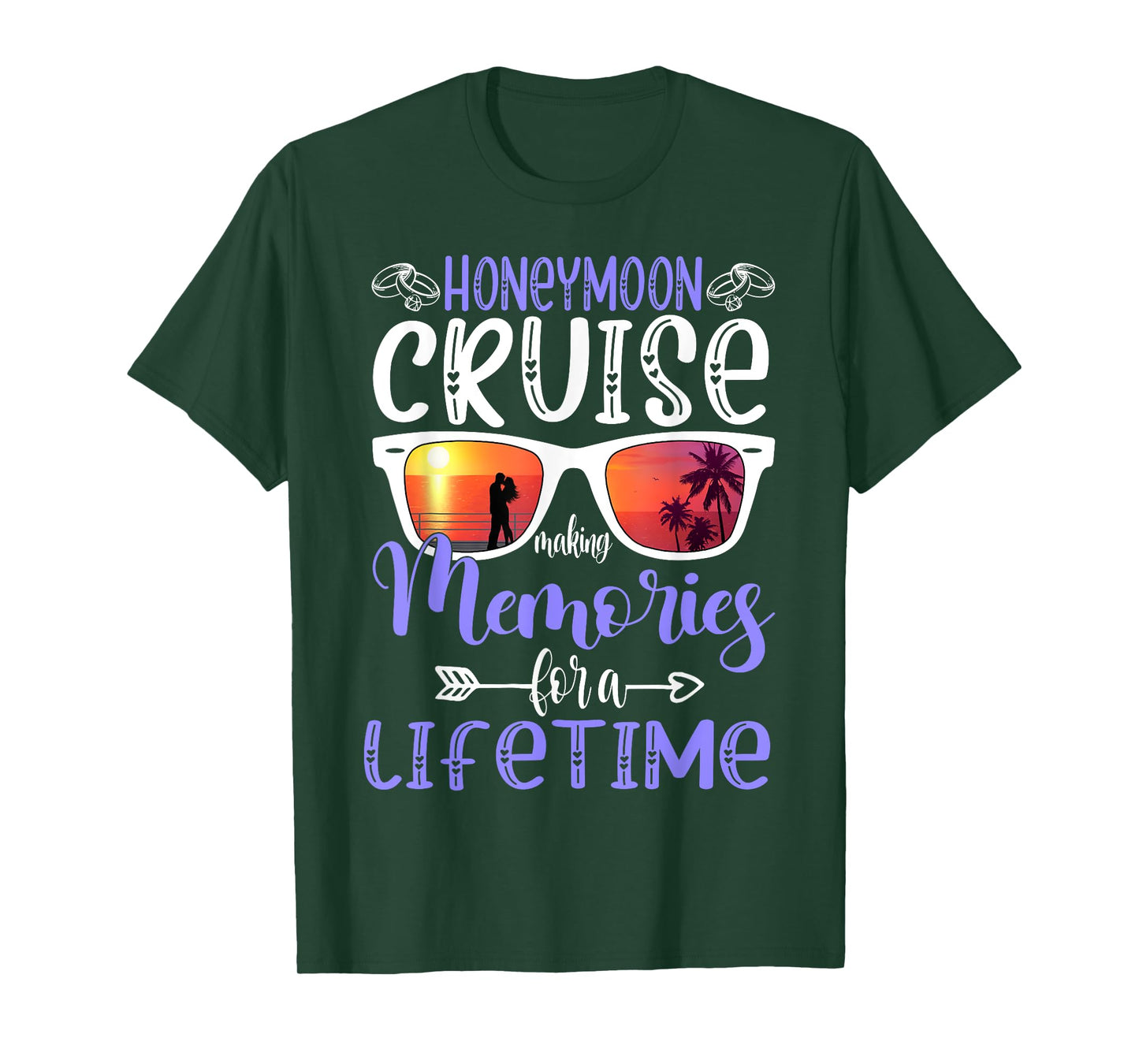 Husband Wife Our Wedding Anniversary Honey Moon Cruise Trip T-Shirt