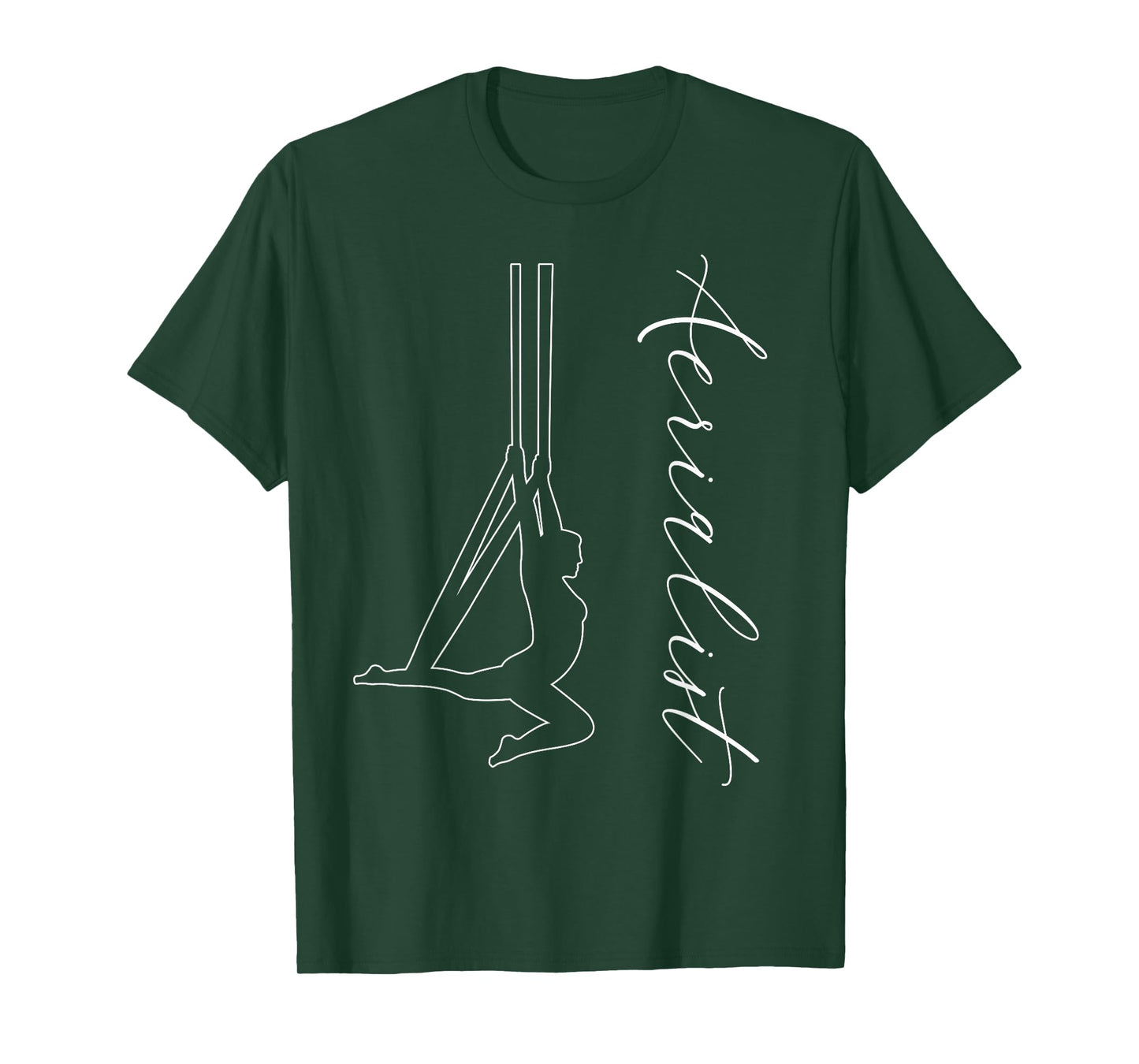 Aerialist Aerial Arts Gifts, Cursive Side Silks Hammock T-Shirt