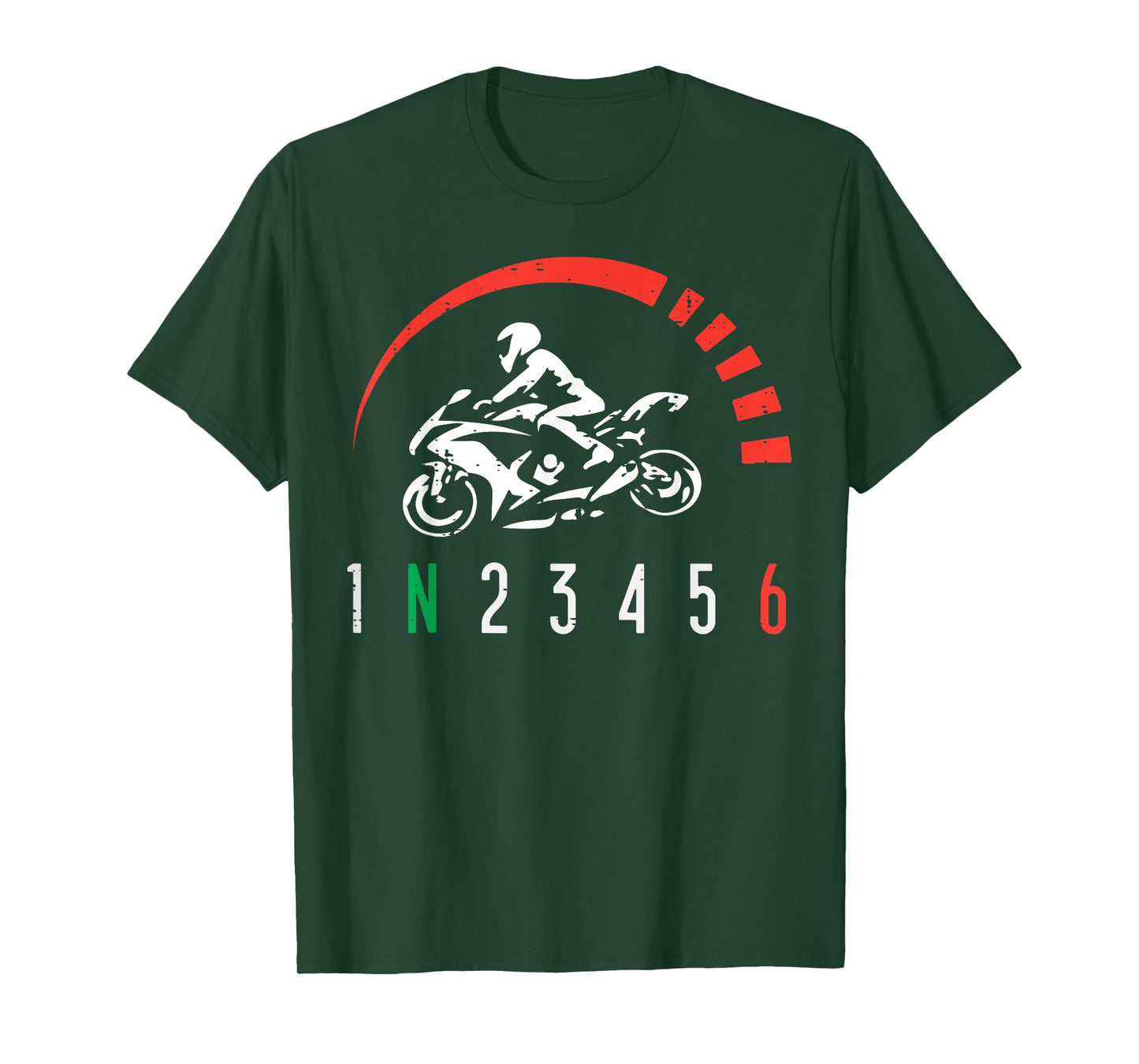 1N23456 Motorcycle Gear Shift Biker Motorbike Women Men Kids T-Shirt