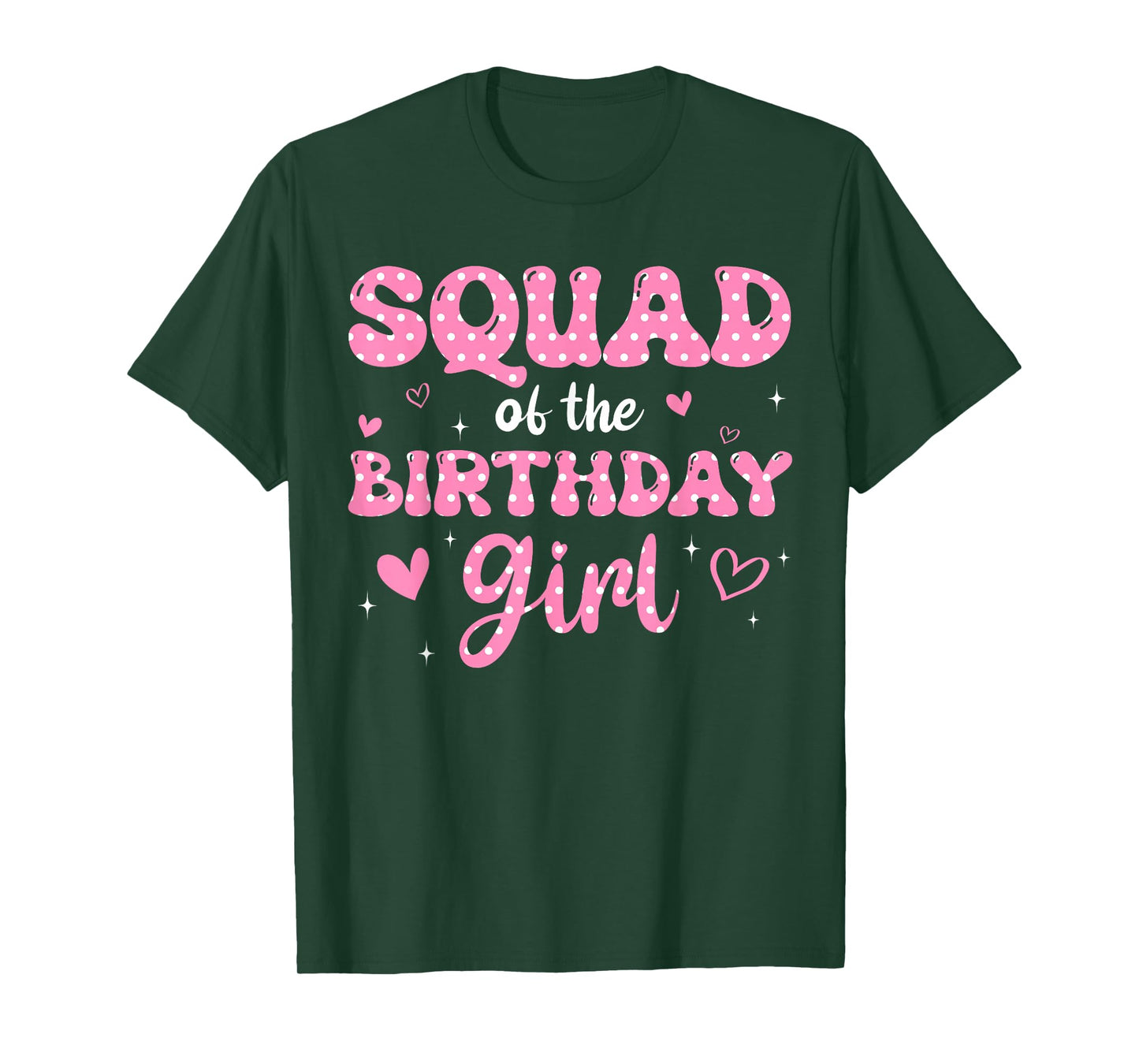 Squad Of The Birthday Pink Girl Matching Family T-Shirt