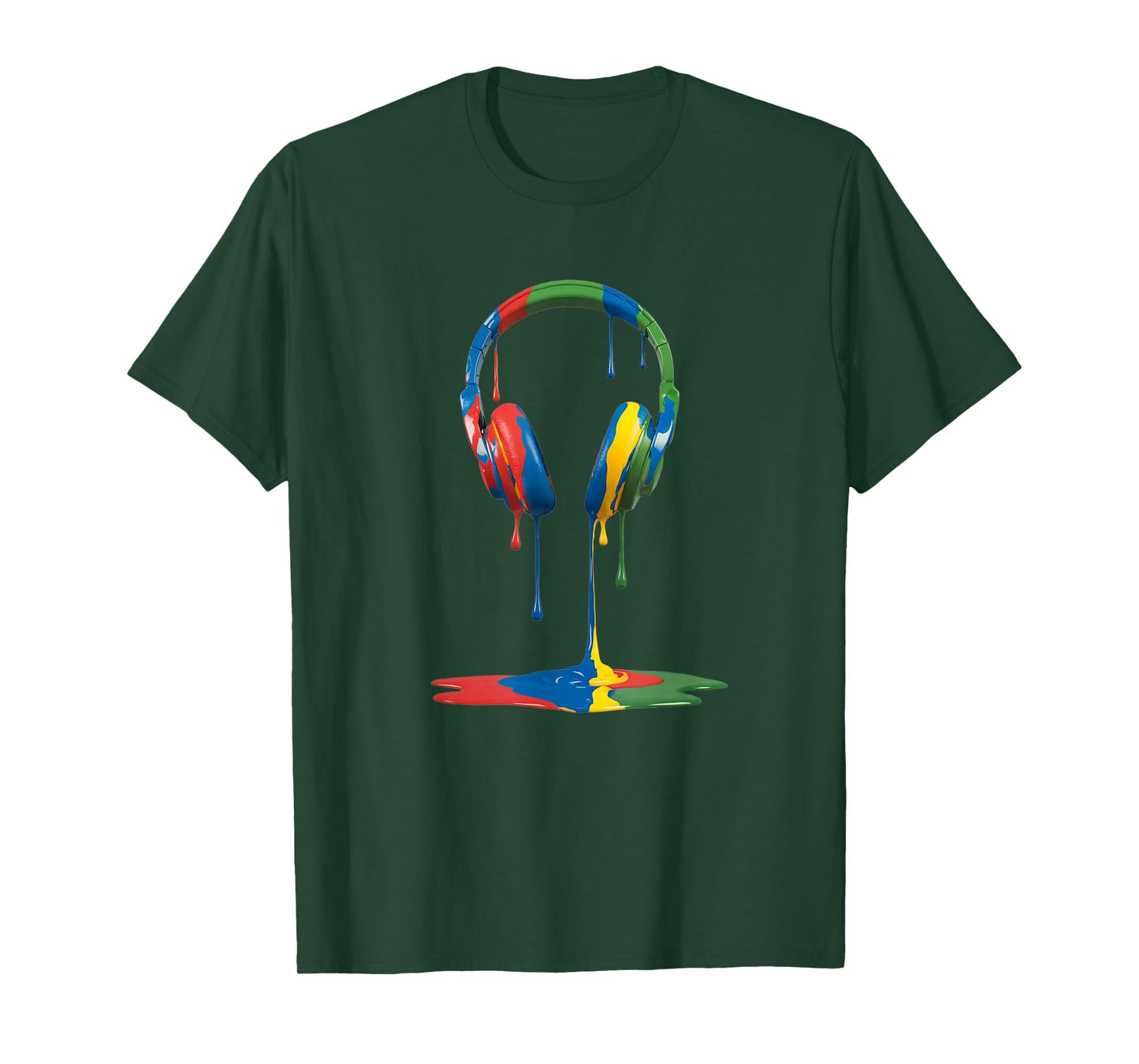 Gamer Headphones Paint Drip Music Lover T-Shirt