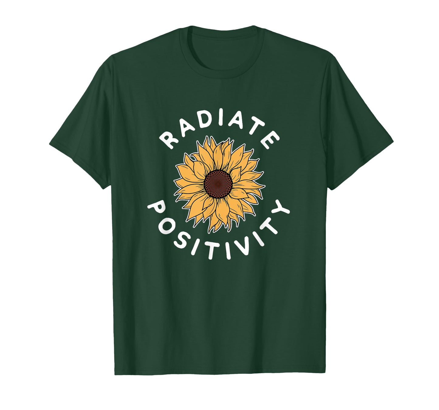 Radiate Positivity Sunflower Positive Quote Yoga Meditation T-Shirt