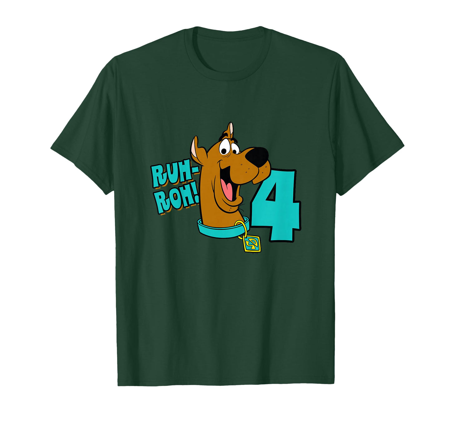 Kids Scooby-Doo 4th Birthday Ruh-Roh! I'm 4! T-Shirt