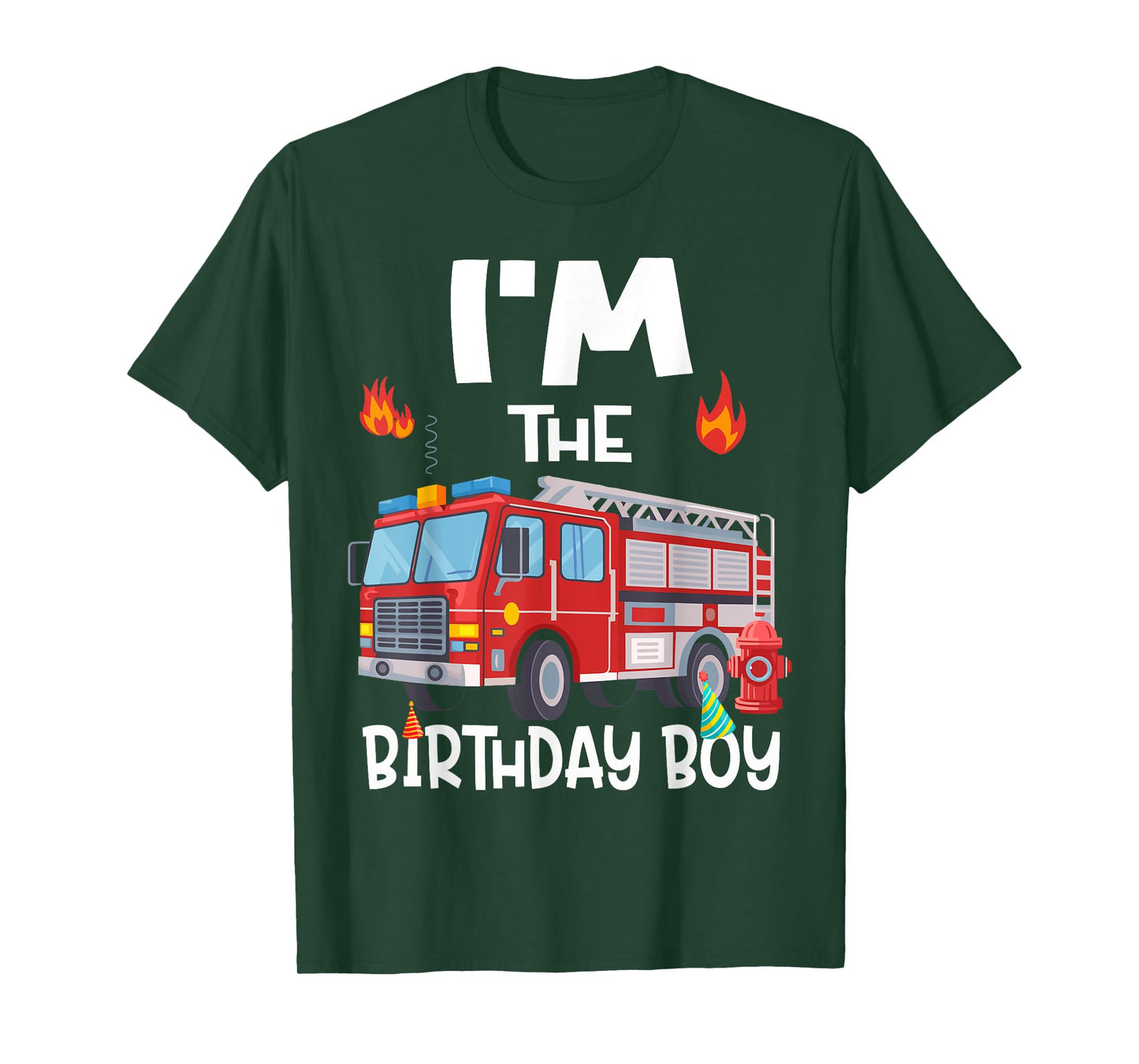 I'm the Birthday Boy Fire Truck Firefighter Family Bday T-Shirt