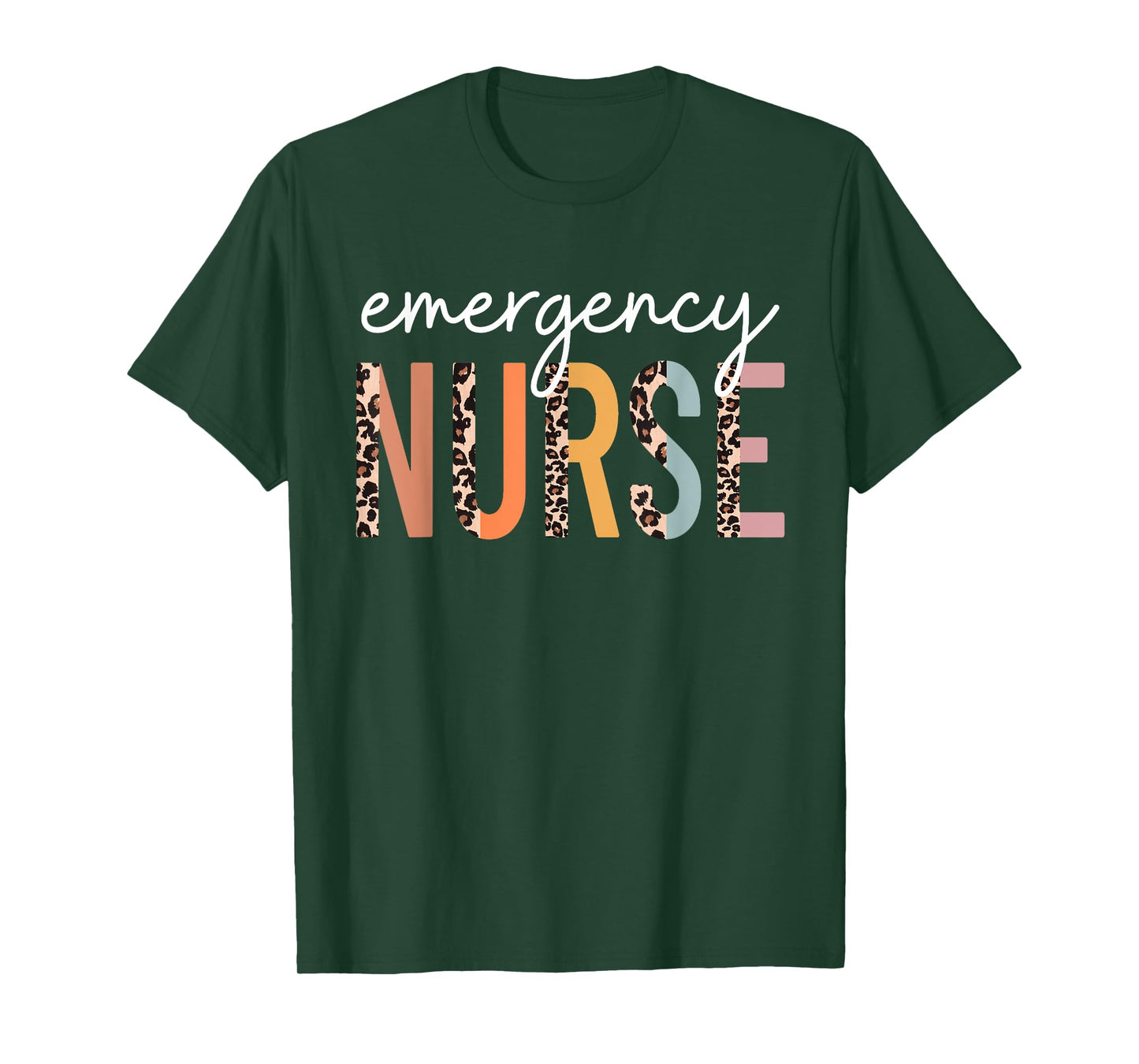 Emergency Nurse Leopard Of ER Nurse Nursing School Women T-Shirt