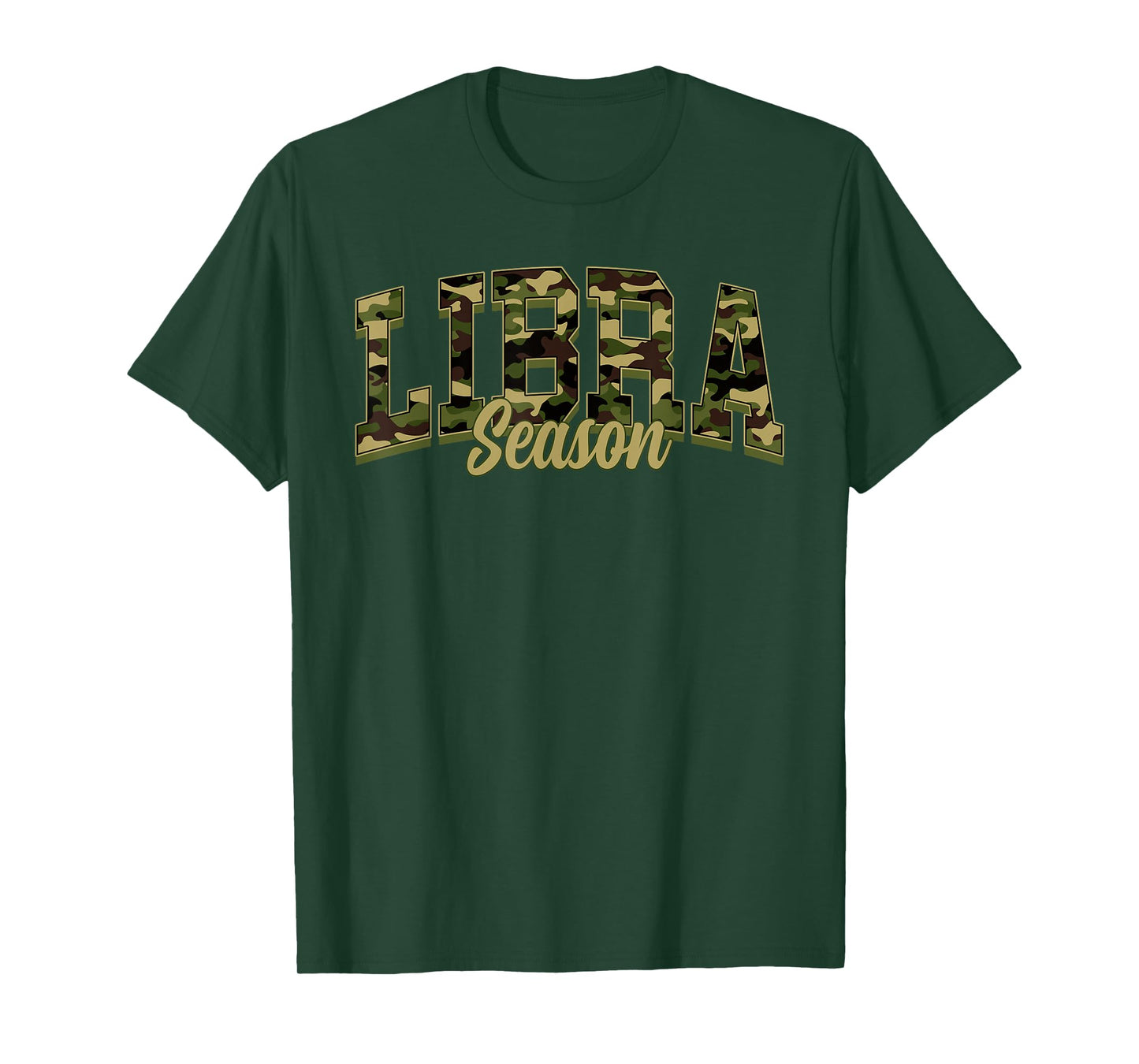 Libra Season Camo Camouflage Birthday Zodiac T-Shirt