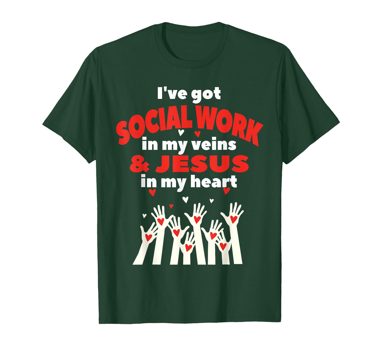 Social Worker Christian Jesus MSW Student Work Masters Grad T-Shirt