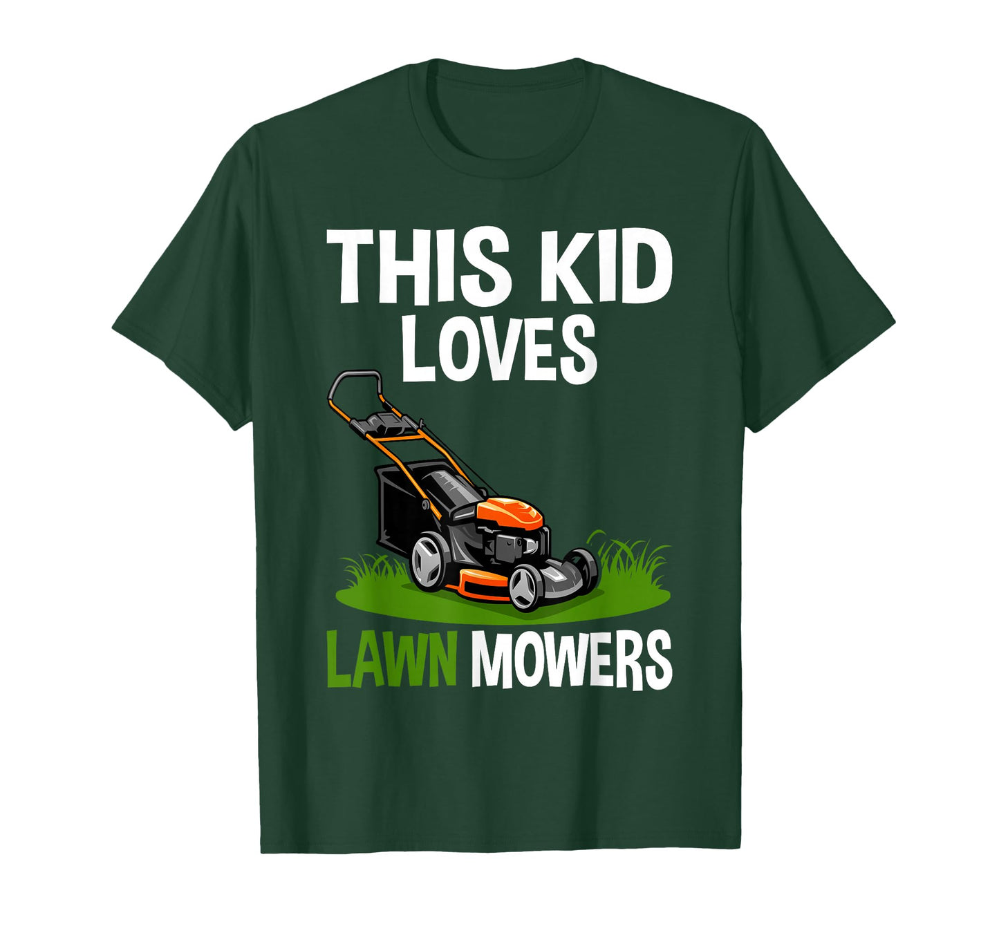 Funny Lawn Mowing For Kids Lawn Mower Farm Gardening T-Shirt
