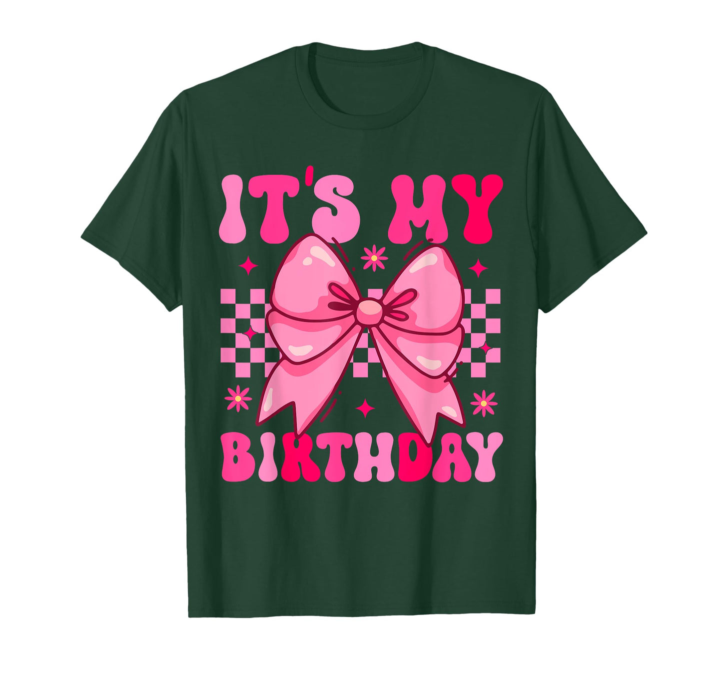 Groovy It's My Birthday Girls Women Teens Coquette Bow Bday T-Shirt