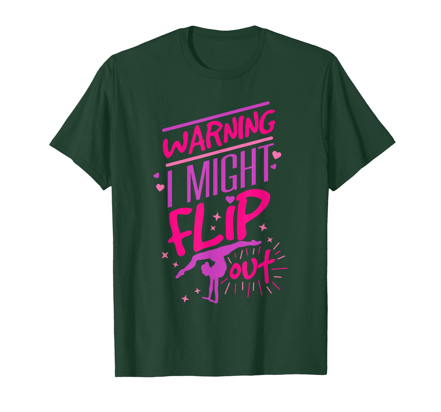 I Might Flip Out Funny Gymnastics Cheerleading Gymnast Girls T-Shirt