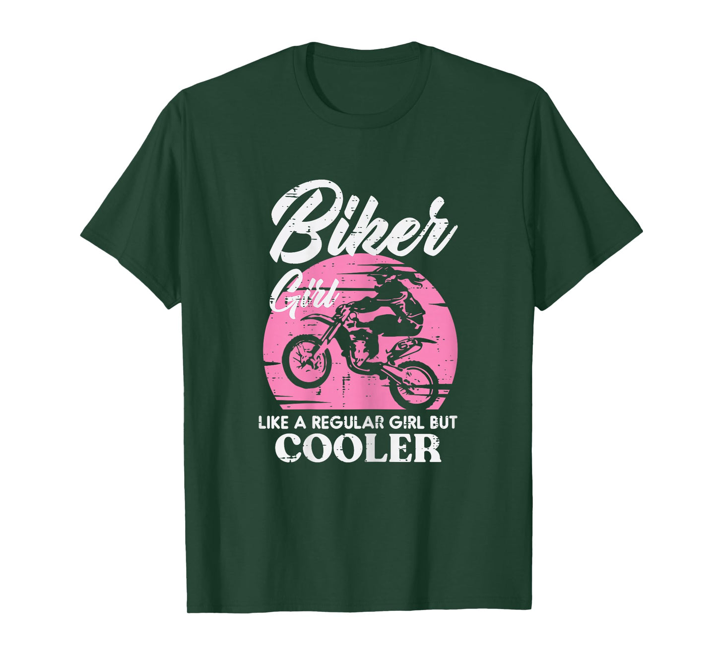 Biker Girl Like Regular But Cooler Motorcycle Women Kids T-Shirt