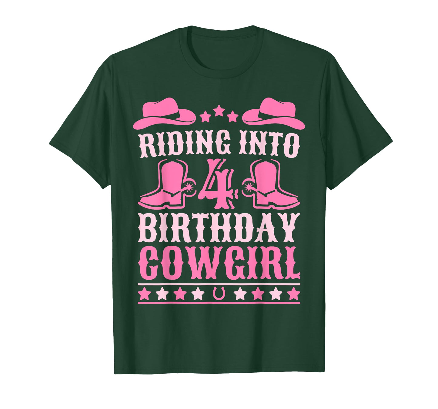 4yr Birthday Cowgirl Outfit 4 Year Old Girl 4th Birthday T-Shirt