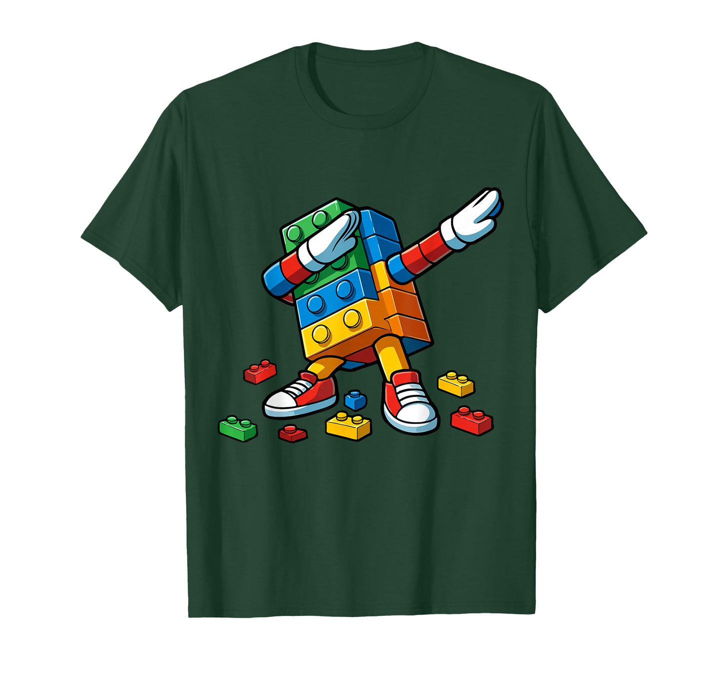 Dabbing Kids Master Builder Funny Building Blocks Brick Boys T-Shirt