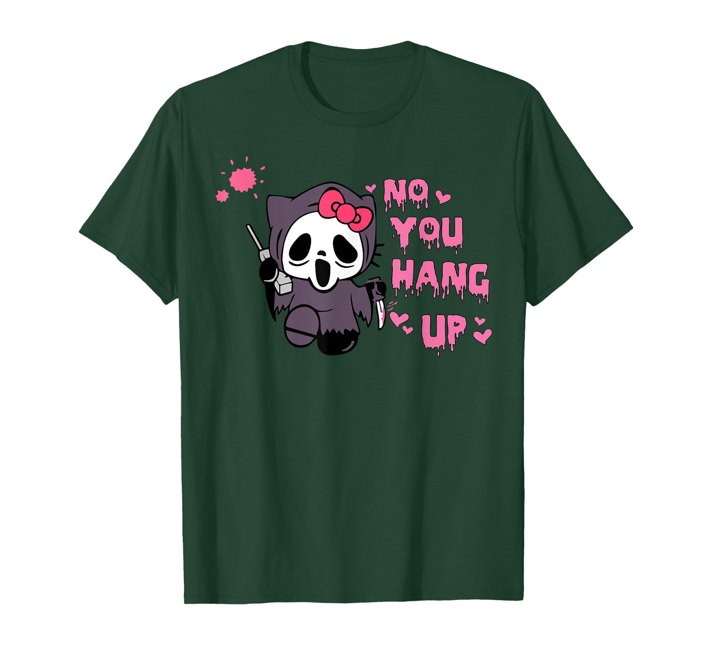 No You Hang Up Cats Horror Skeleton T-Shirt