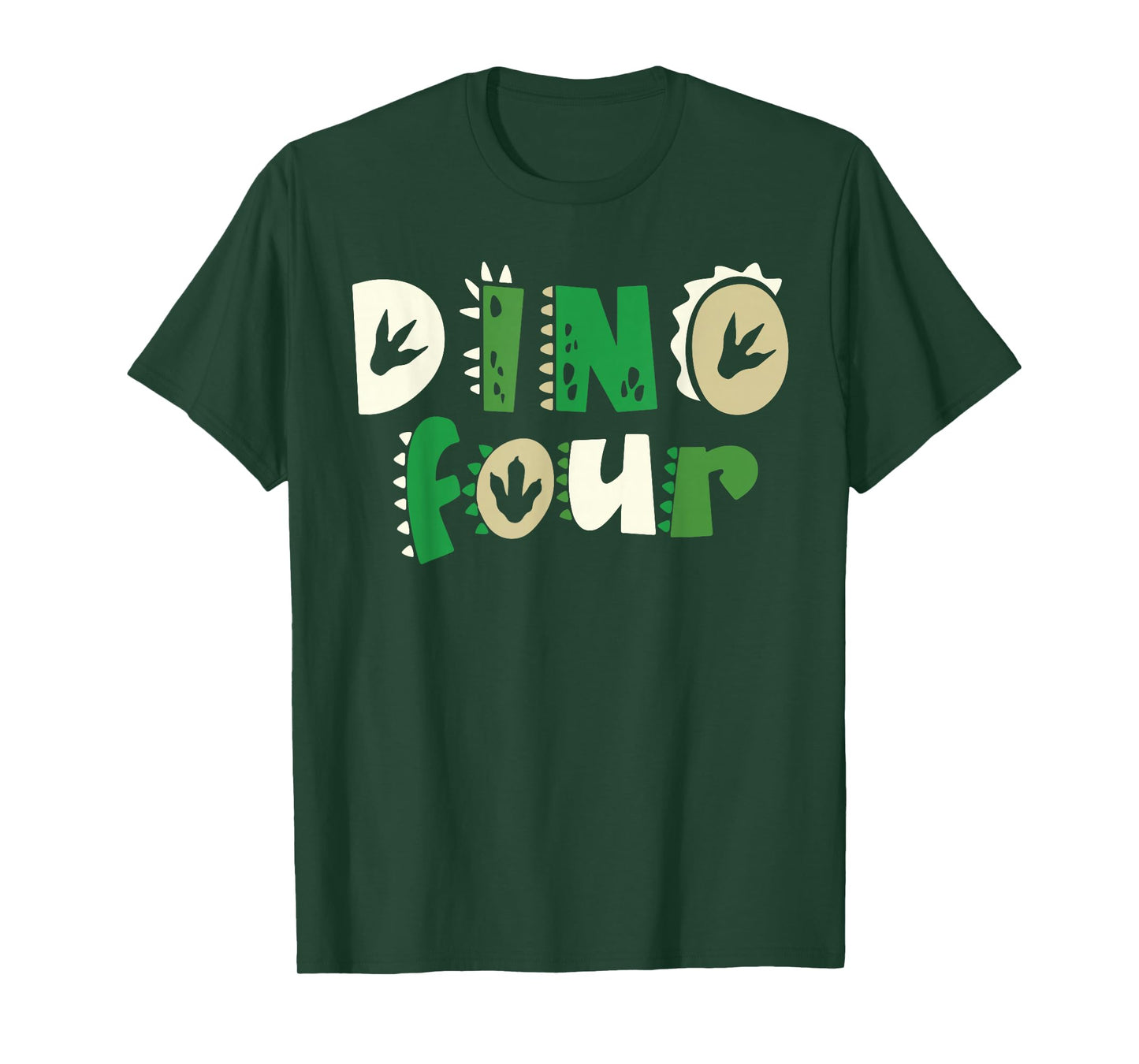Dino Four Birthday Dinosaur 4th Birthday Matching Family T-Shirt