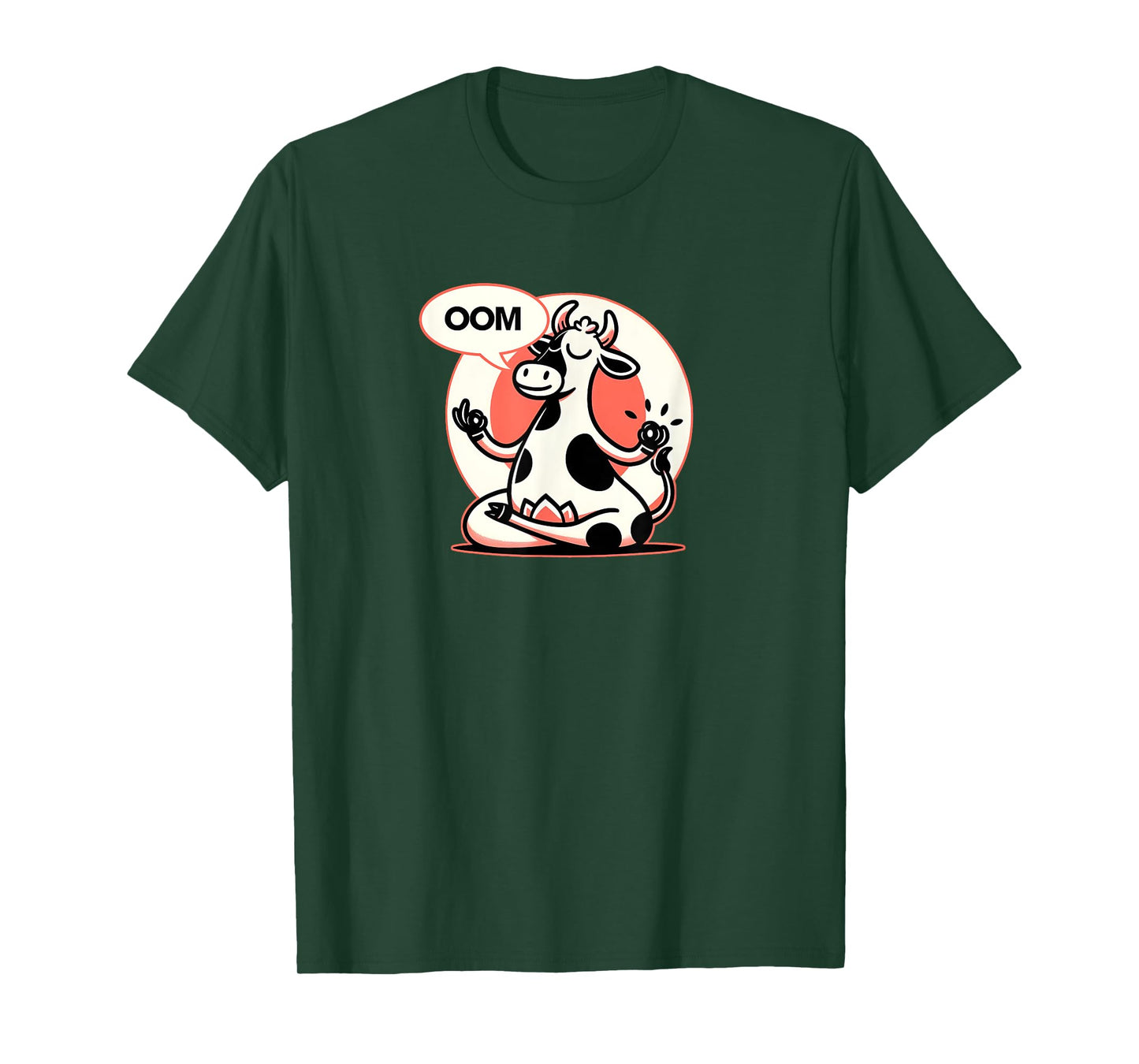 Funny Cow Namaste Yoga Lotus Position Yoga Cow T-Shirt